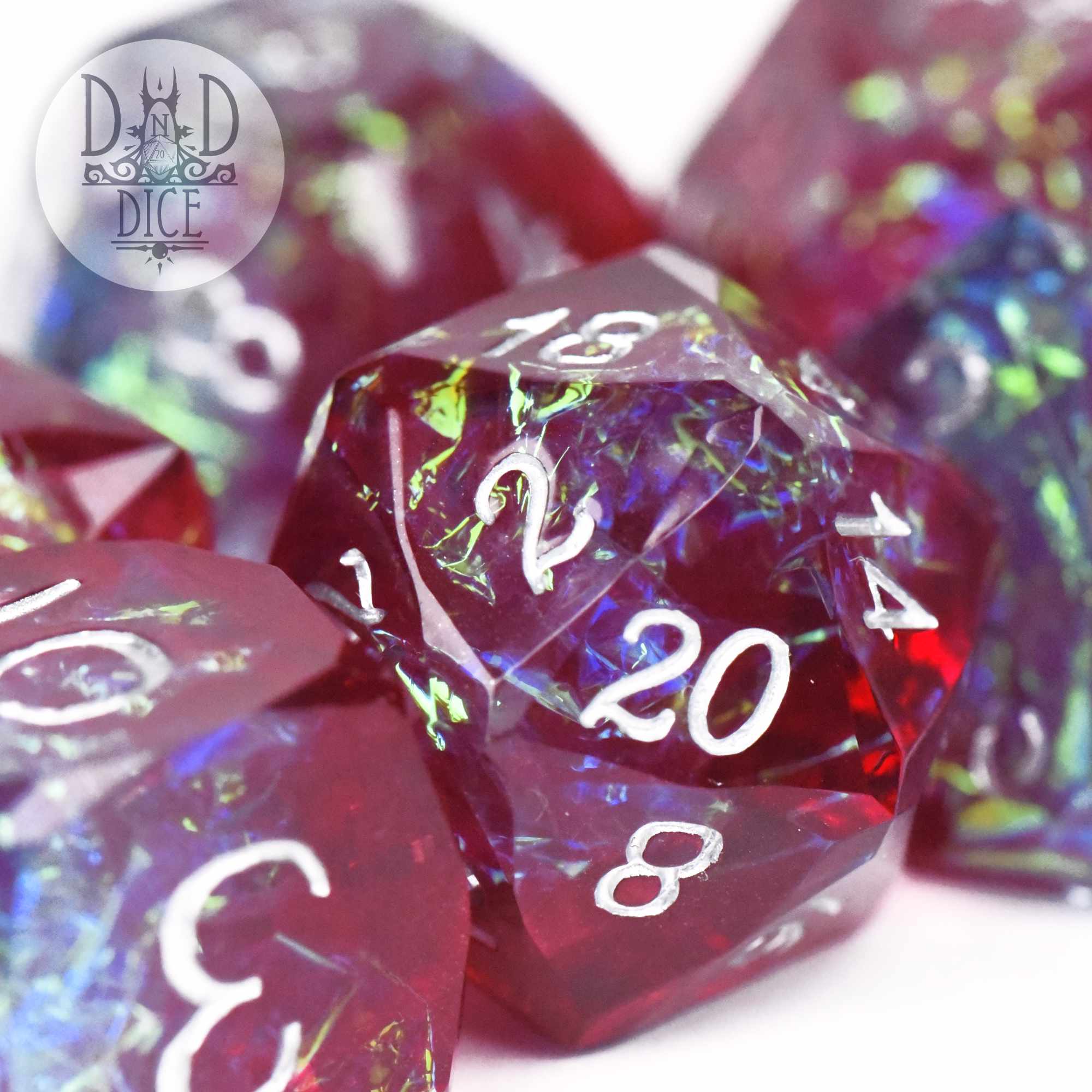 Crown Jewels Bordeaux Handmade Dice Set