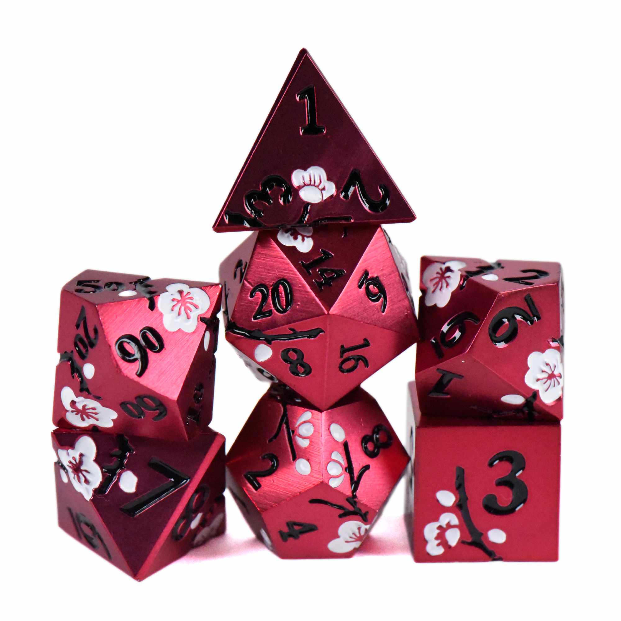 Apple Blossom Metal Dice Set