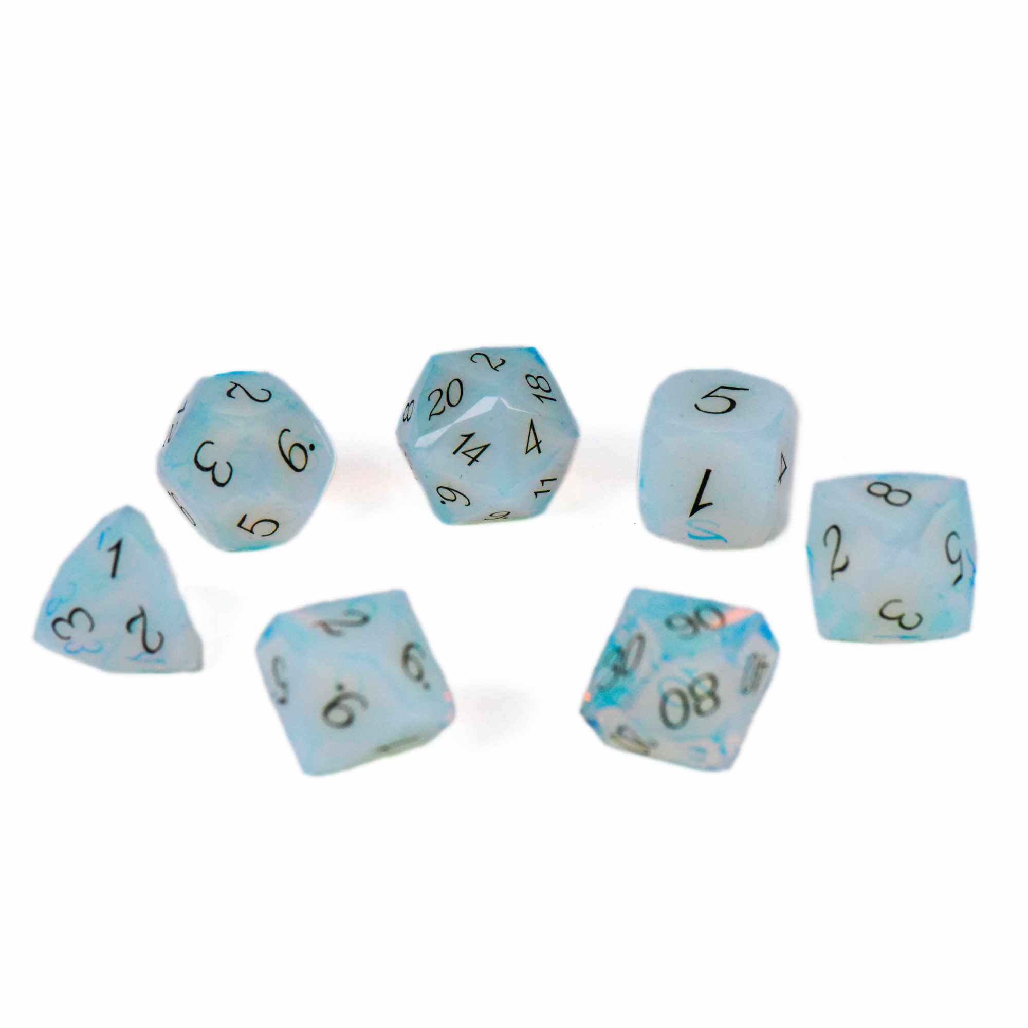 Gem Cut Opalite Dice Set (Gift Box)