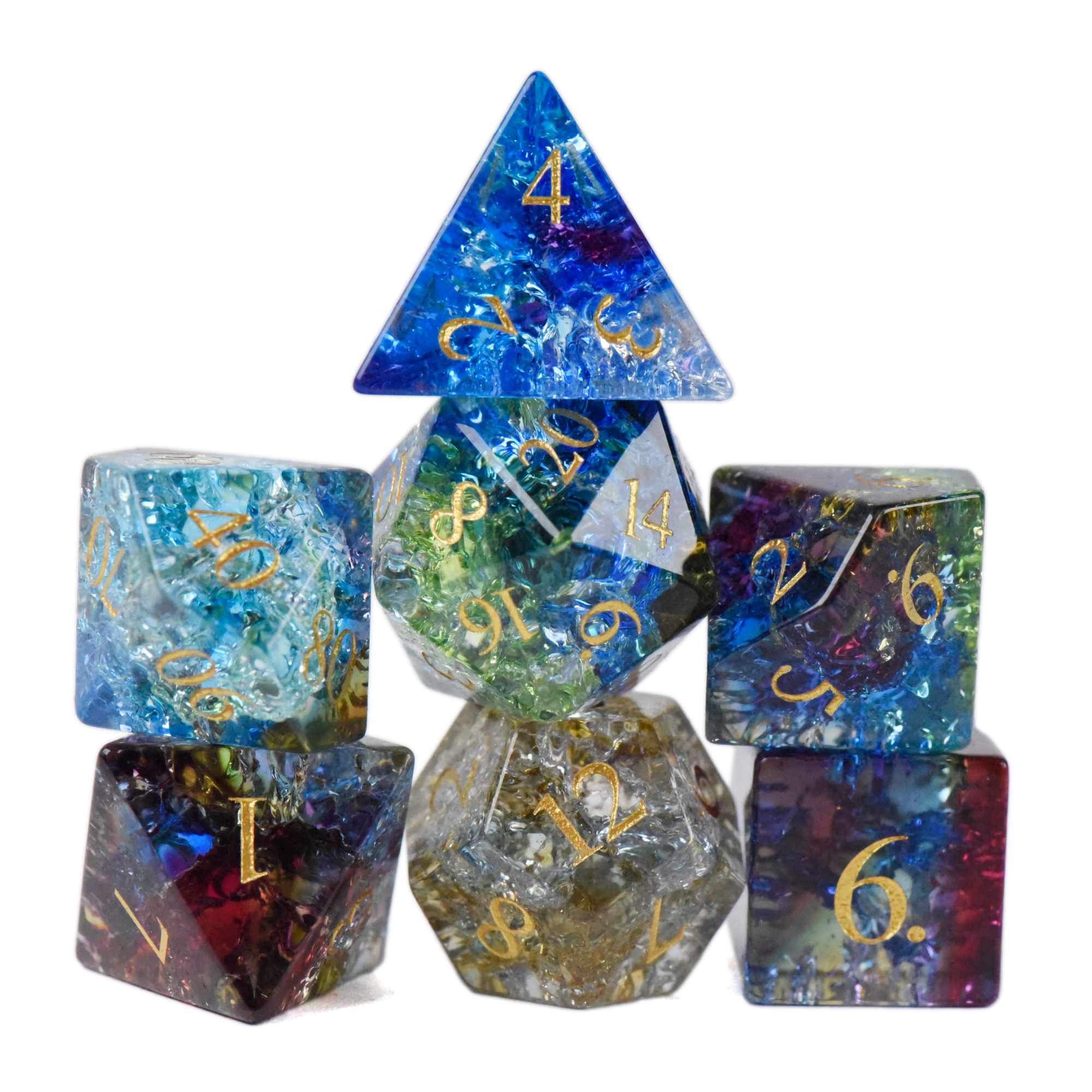 Shattered Reality Glass Dice Set (Gift Box)