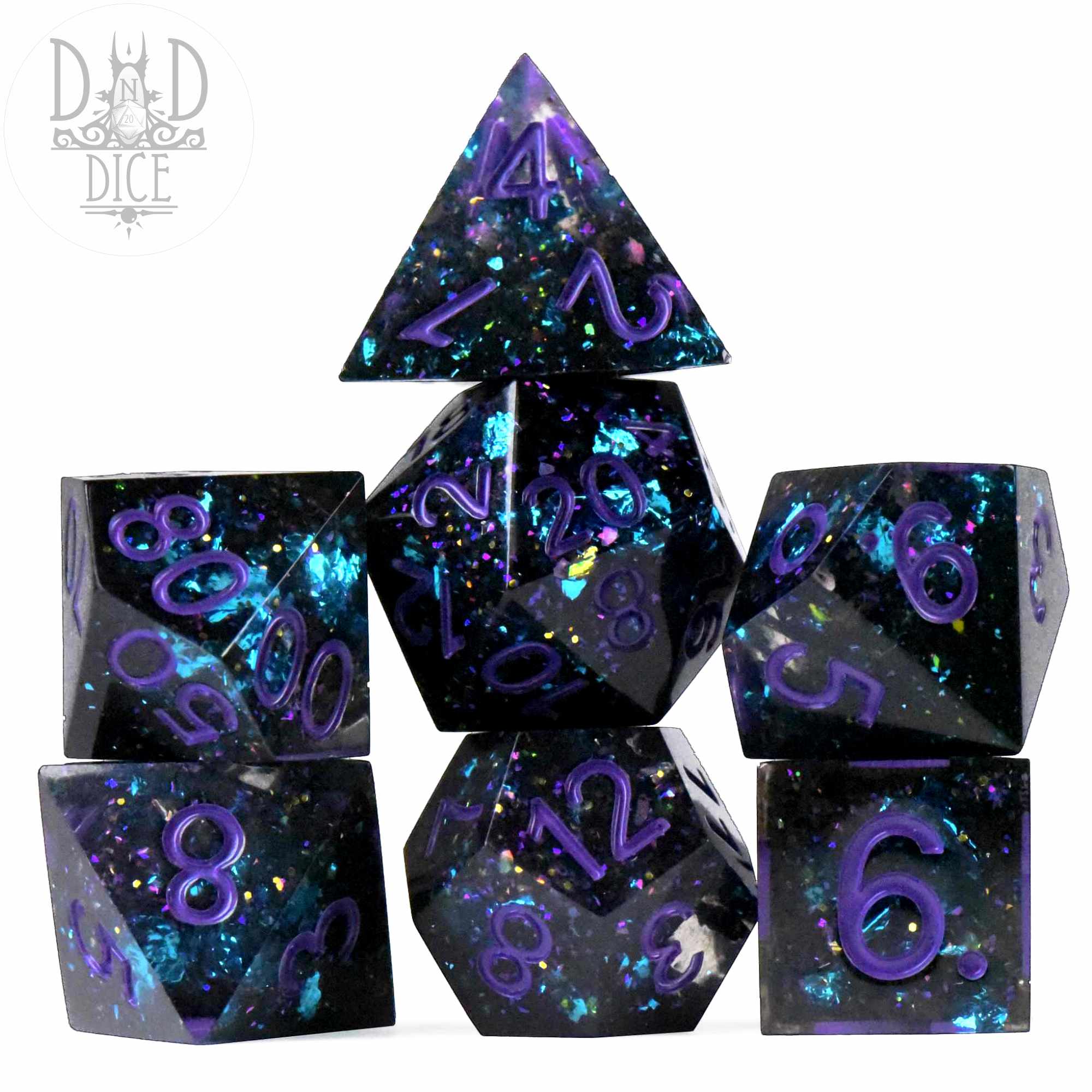 Cosmic Shadow Handmade Dice Set (Black Friday)