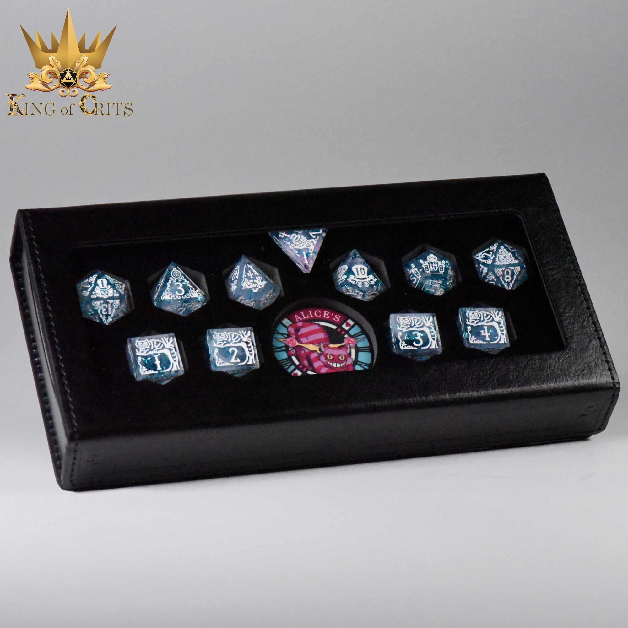 Alice's Wonderland 11 Dice Set with Gift Box (Sharp Edge)