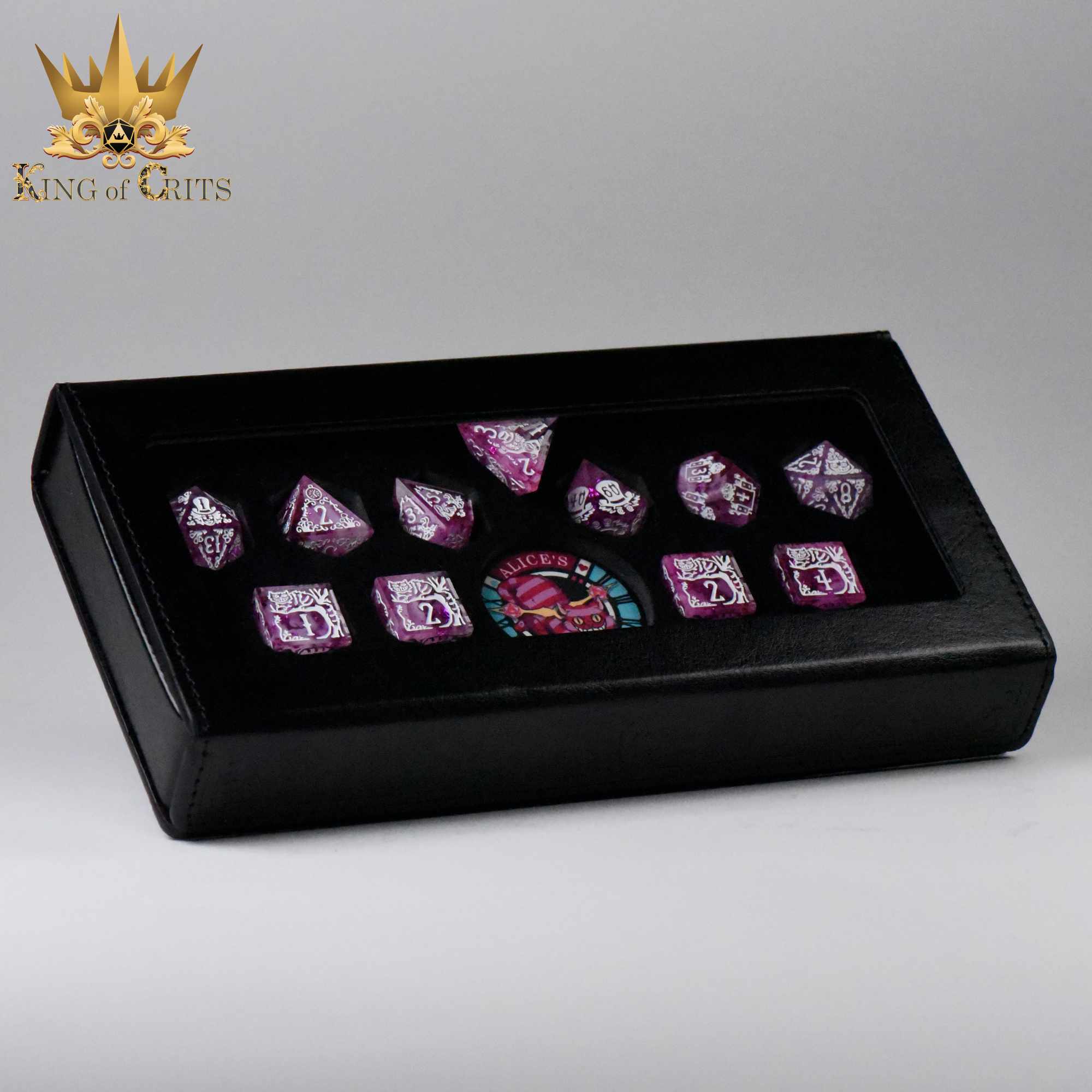 Alice's Wonderland 11 Dice Set with Gift Box (Sharp Edge)
