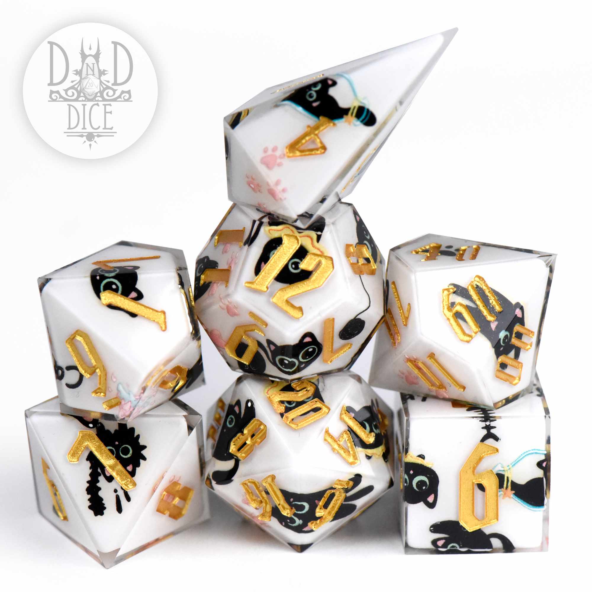 Anime Cat Handmade Dice Set