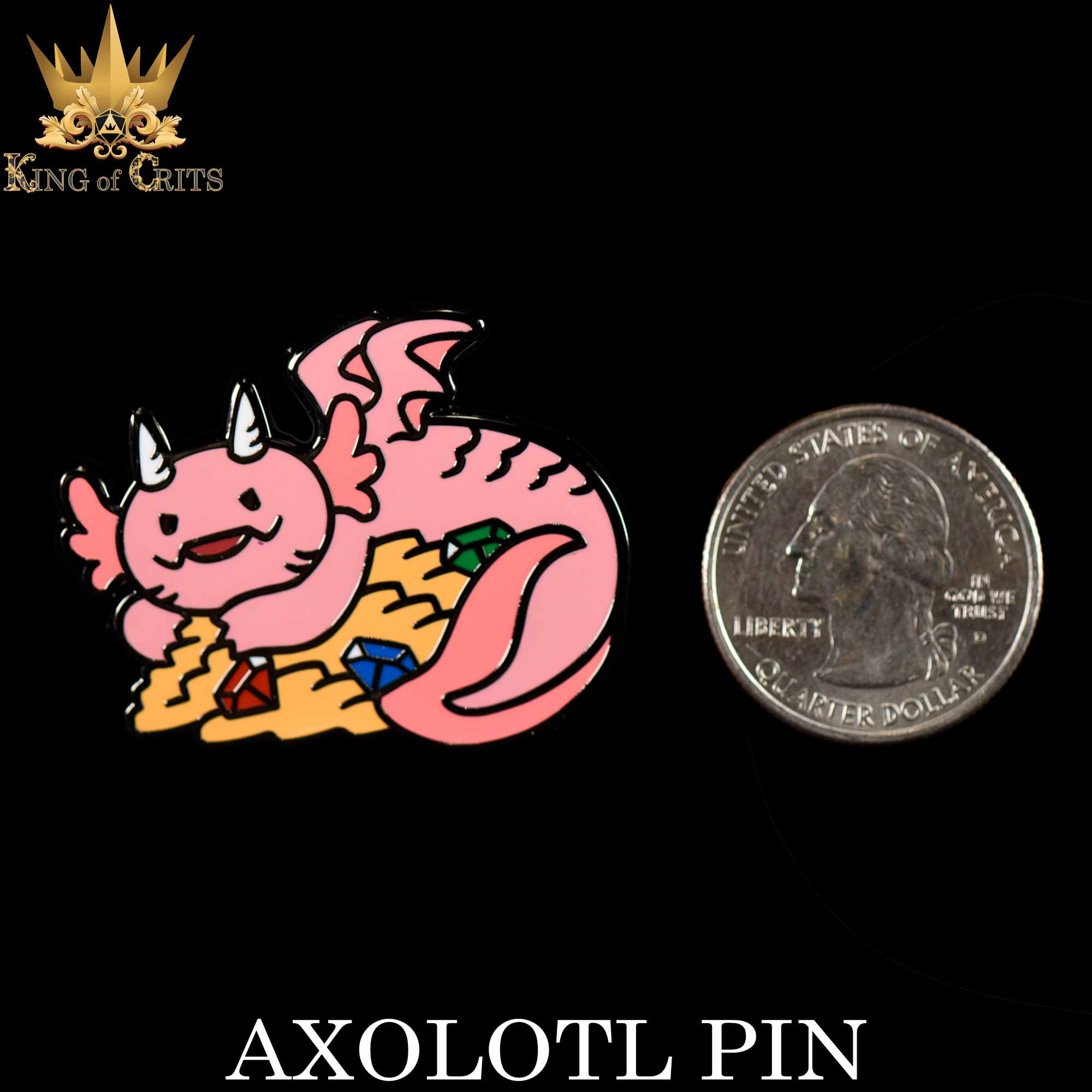 Axolotl Enamel Pin