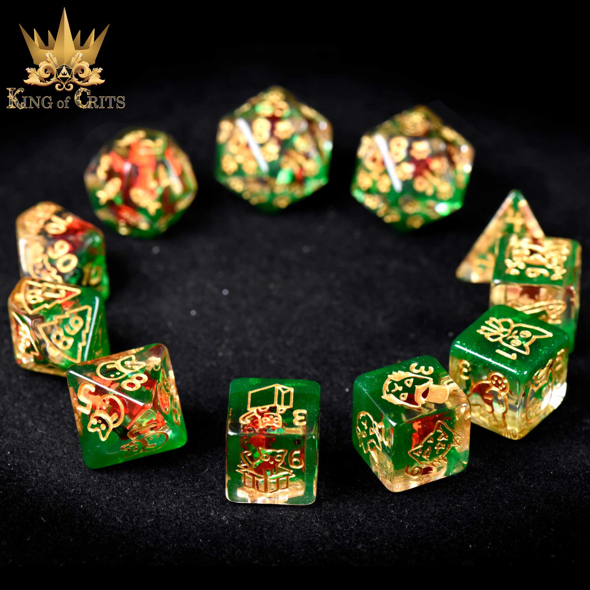 Merry Cat-Mas 11 Dice Set