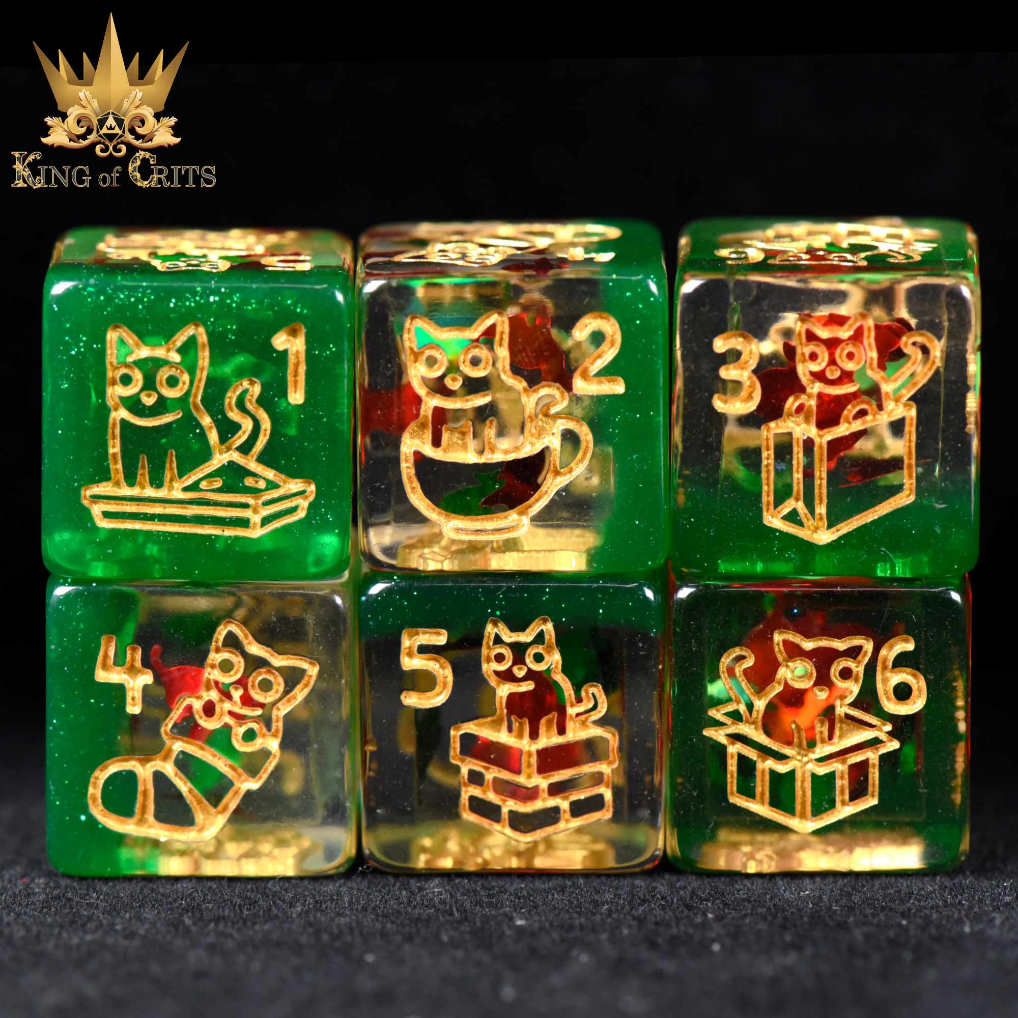 Merry Cat-Mas 11 Dice Set