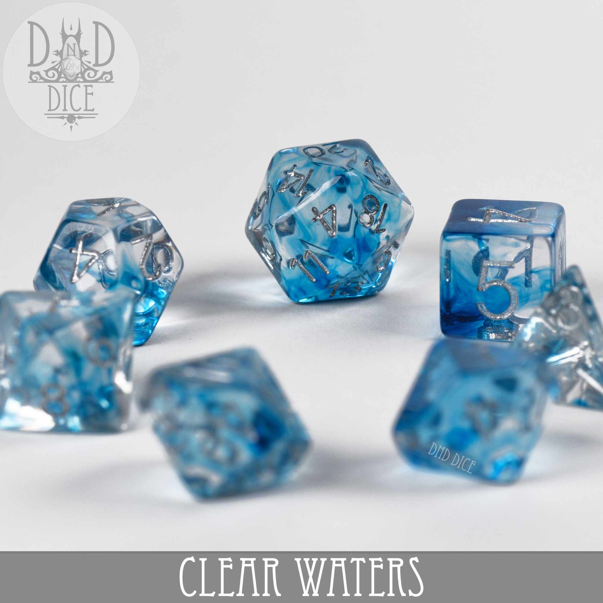 Clear Waters Dice Set