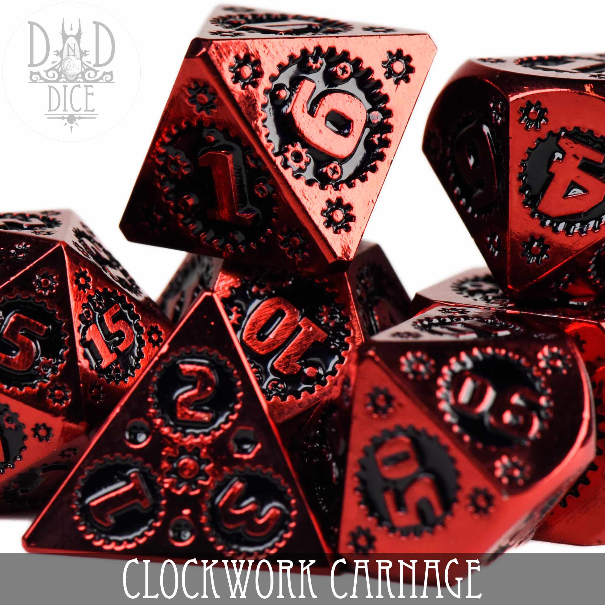 Clockwork Carnage Metal Dice Set