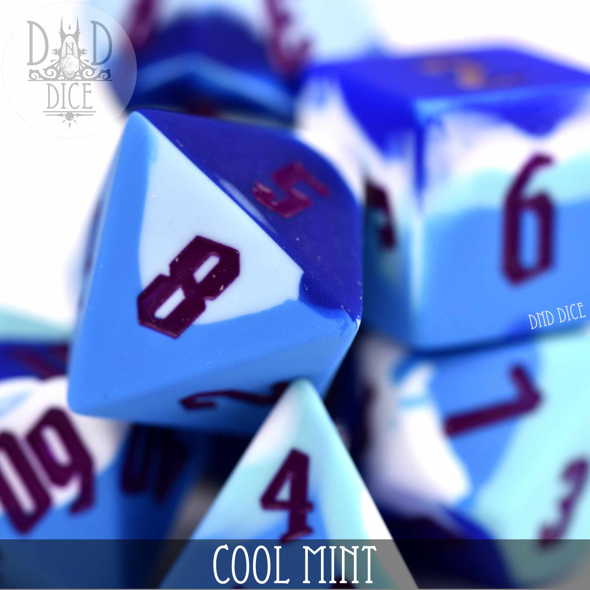 Cool Mint Silicone Dice Set