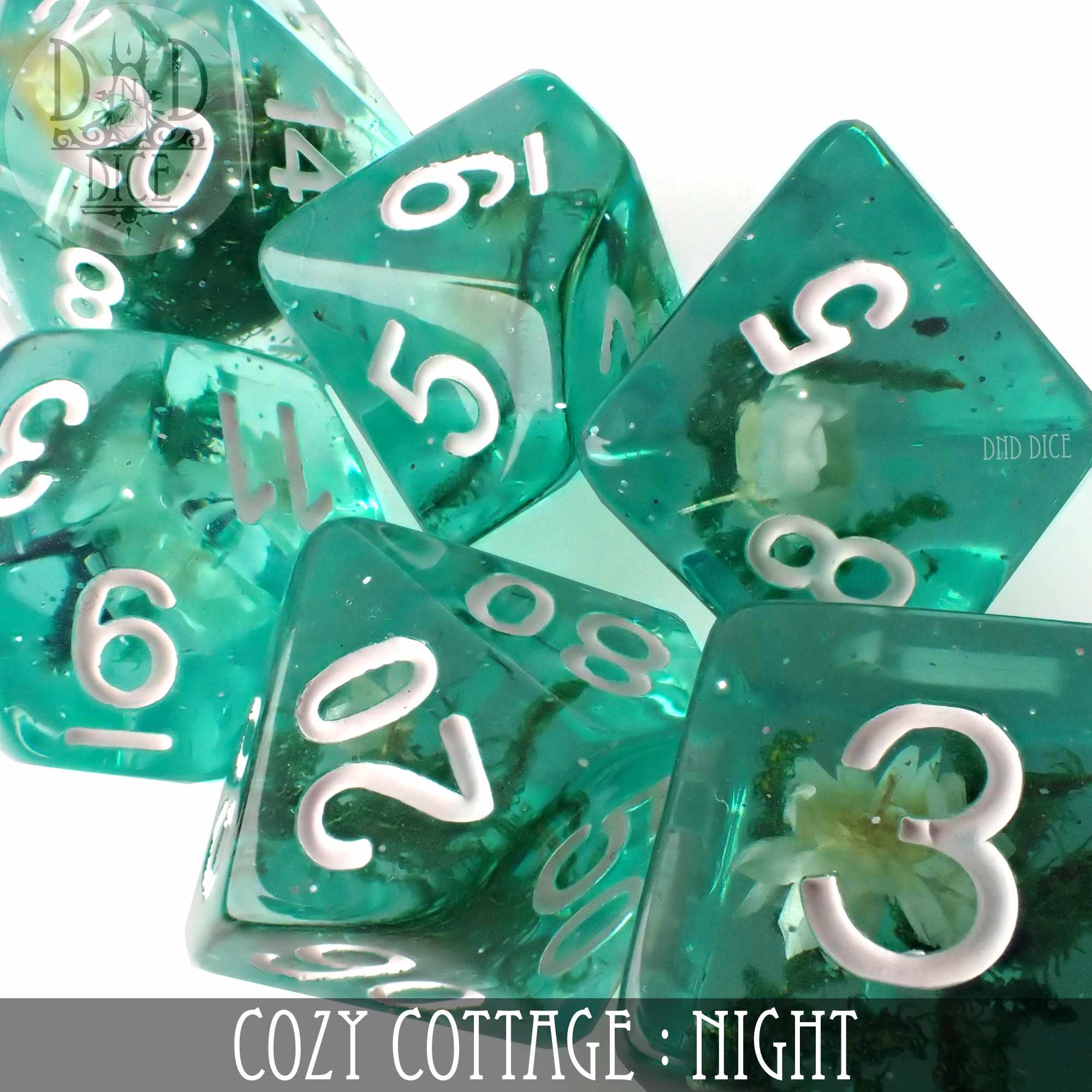 Cozy Cottage Night Dice Set