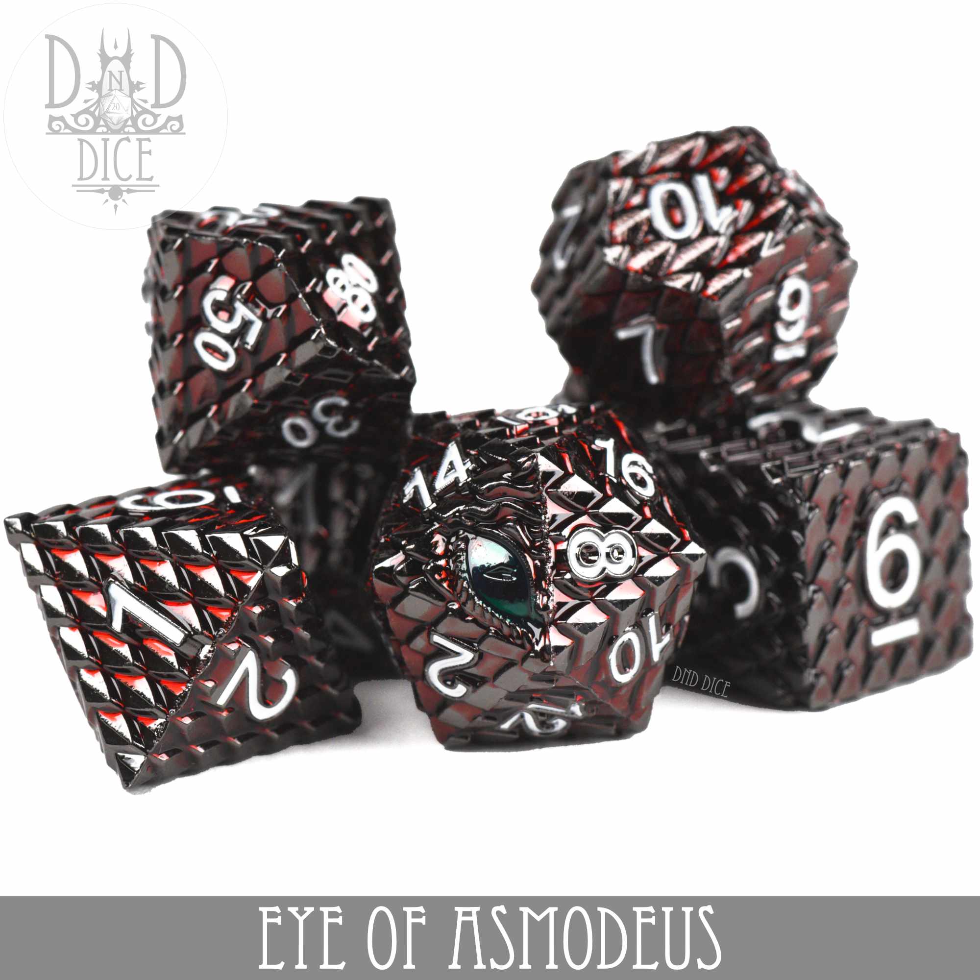 Eye of Asmodeus Metal Dice Set