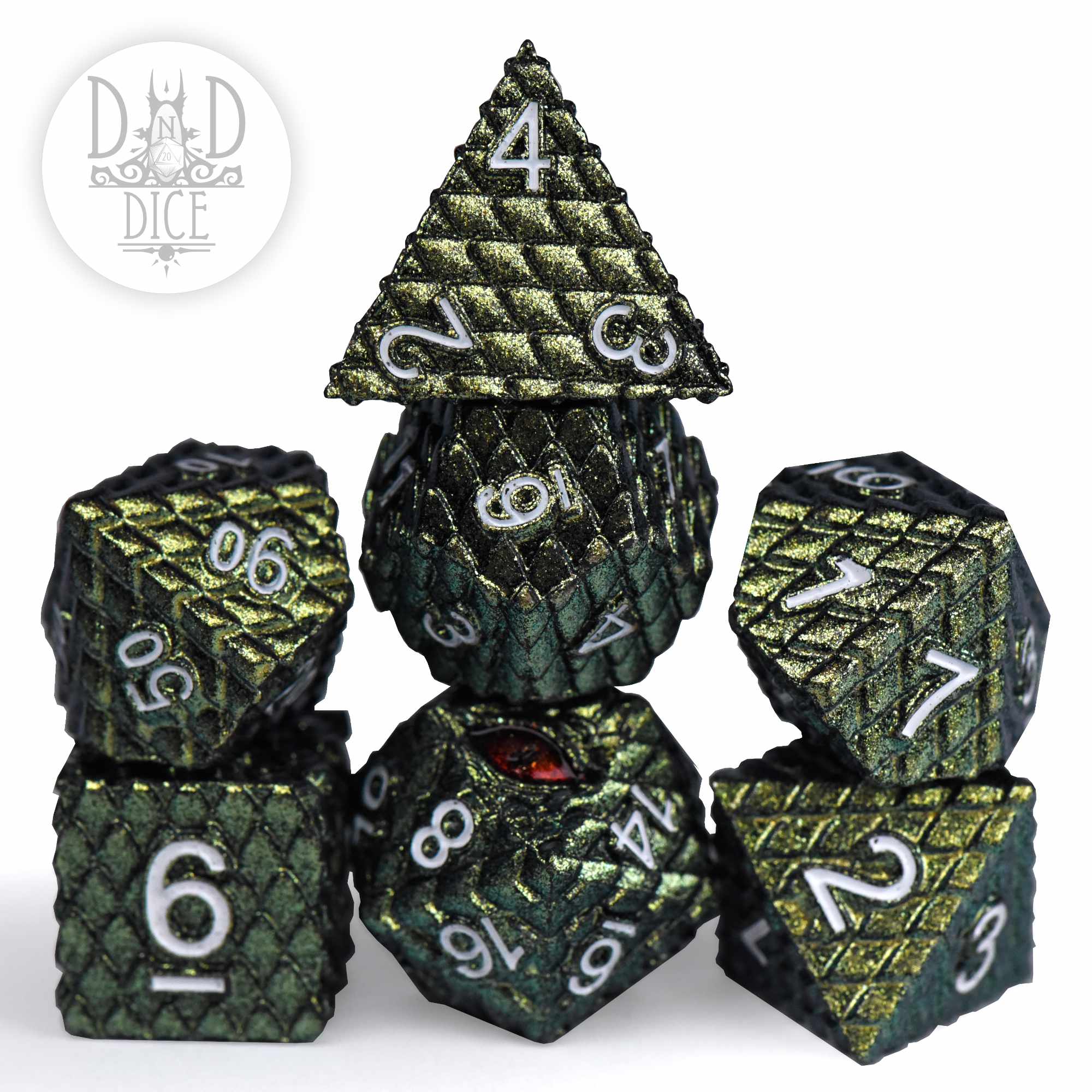 Eye of Gruumsh Metal Dice Set