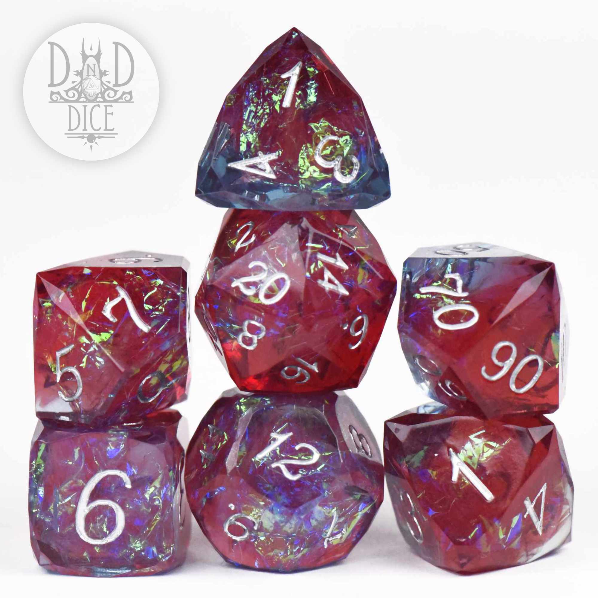 Crown Jewels Bordeaux Handmade Dice Set