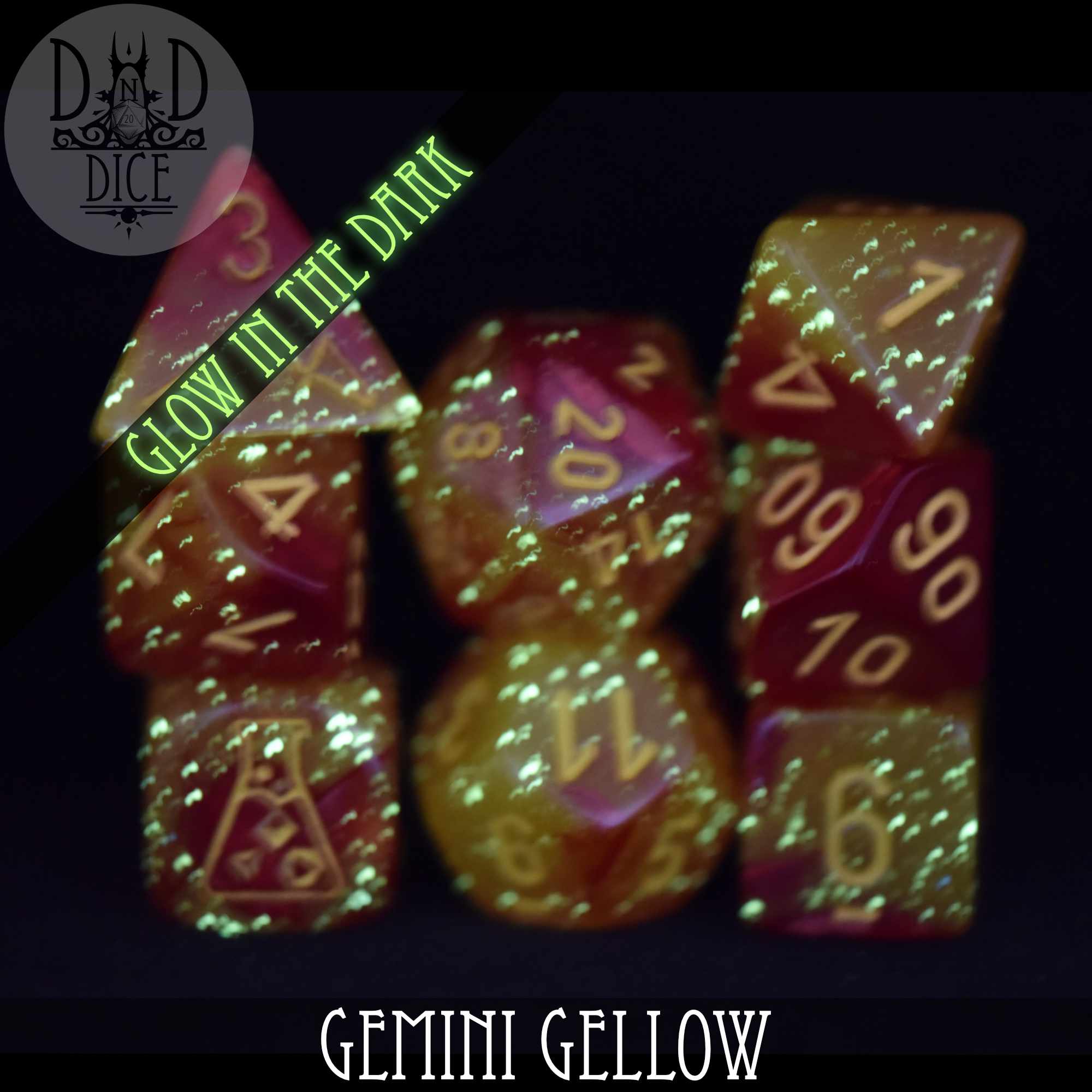 Gemini Gellow 8 Dice Set
