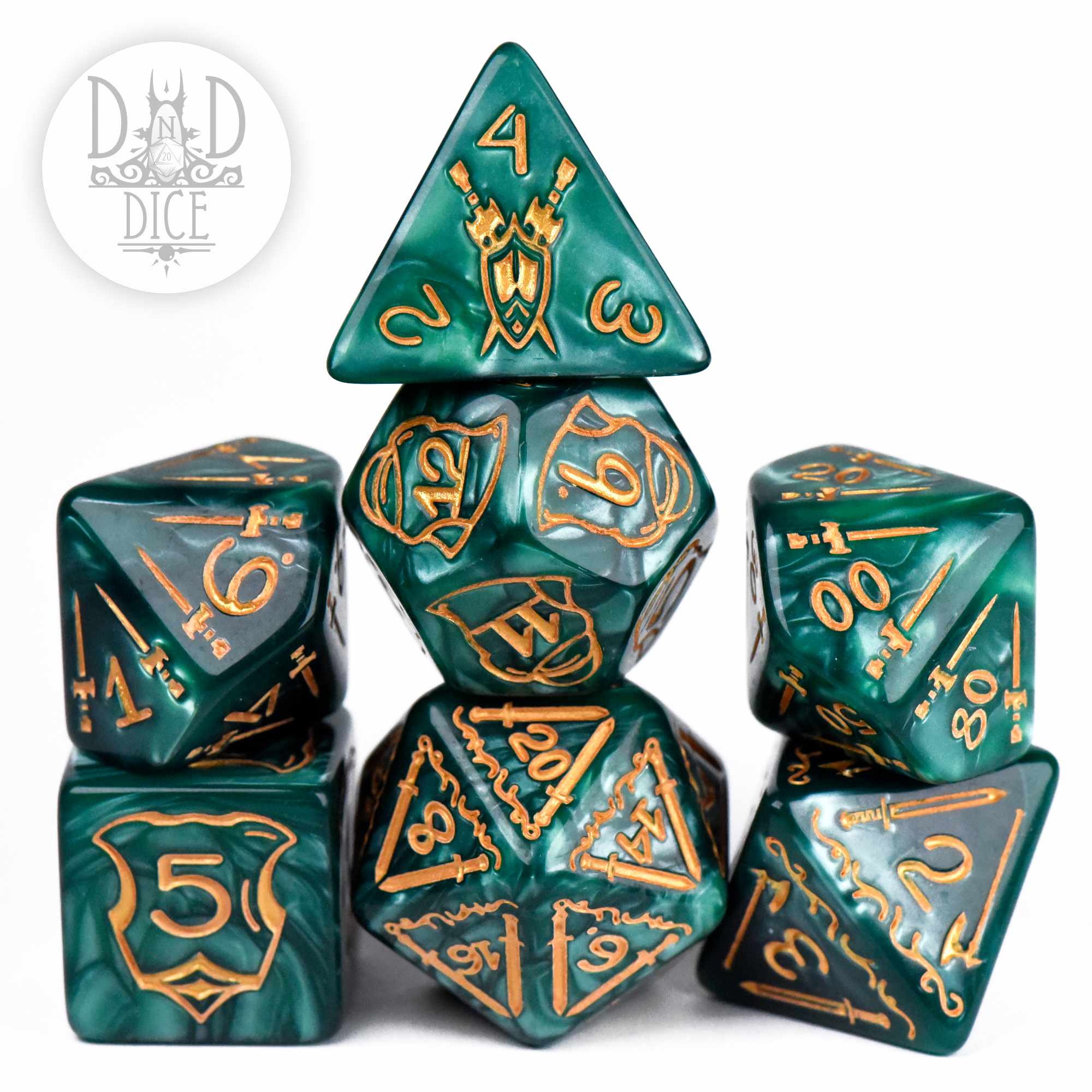 Giant Fighter Green Dice Set (Oversize)