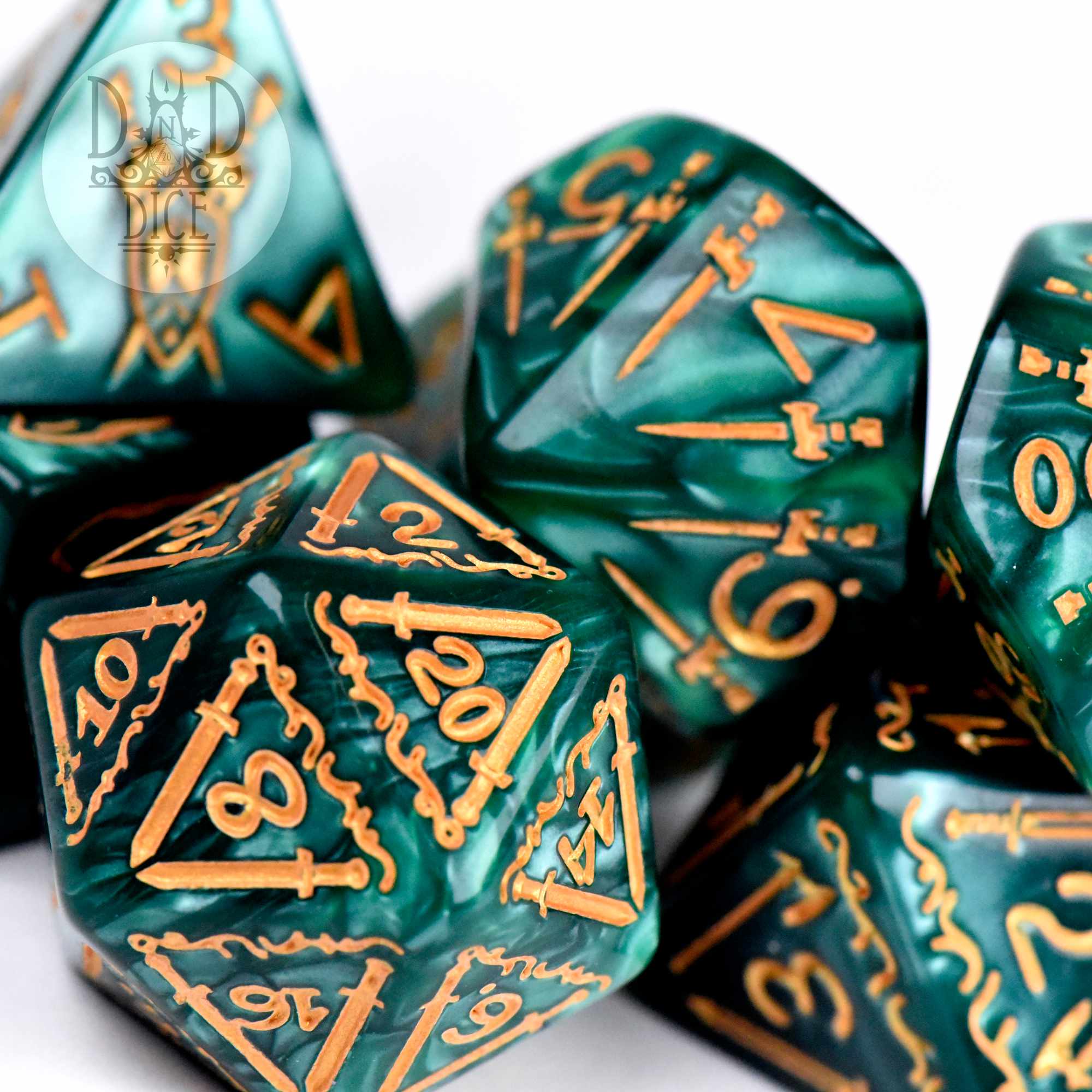 Giant Fighter Green Dice Set (Oversize)