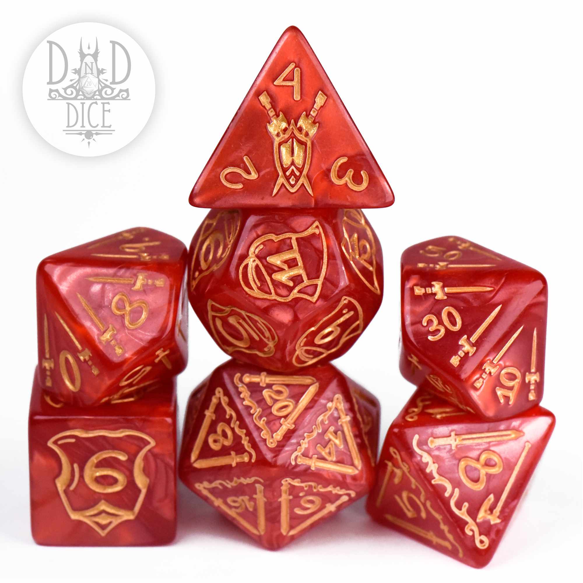 Giant Fighter Red Dice Set (Oversize)