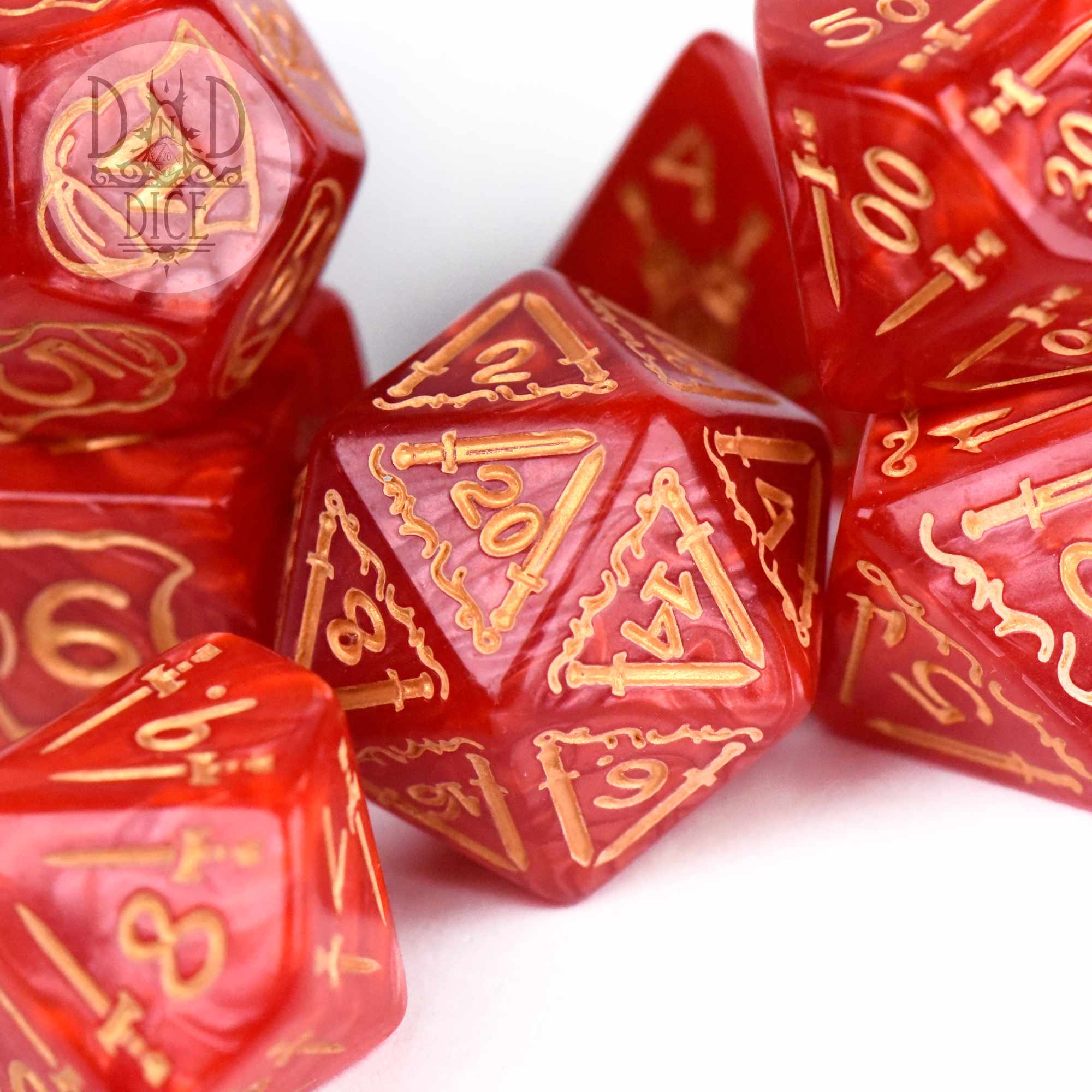 Giant Fighter Red Dice Set (Oversize)