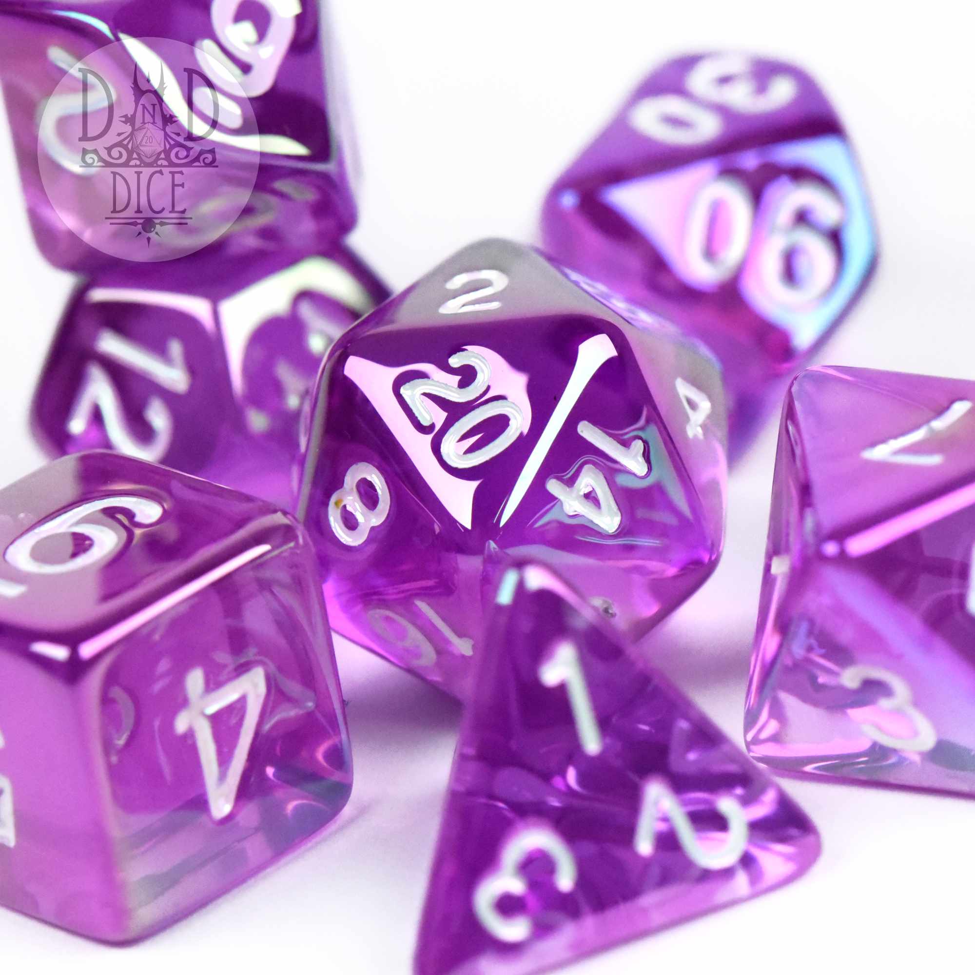 Glamoured Purple Dice Set (Black Friday)