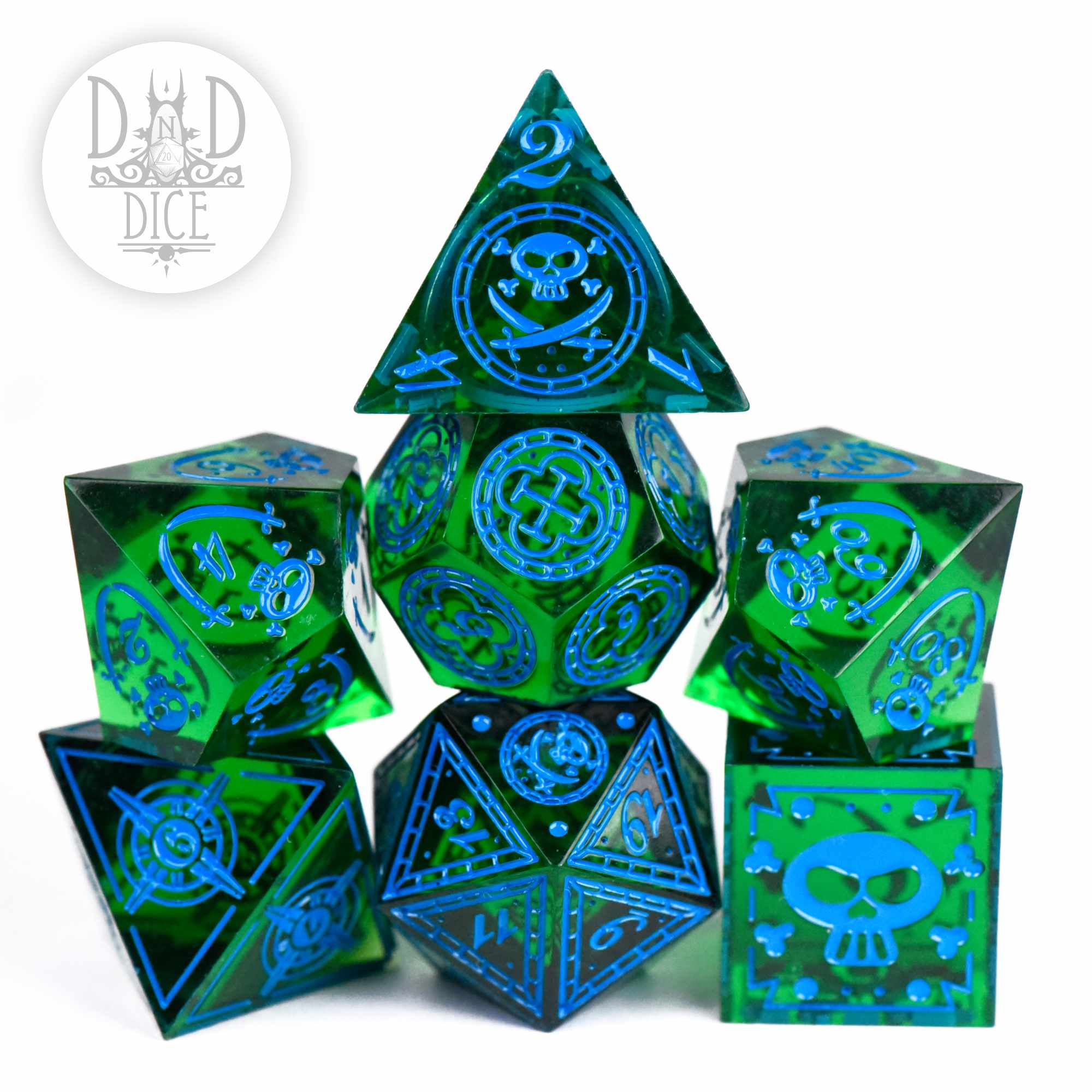 Blue Beard's Blues Handmade Dice Set