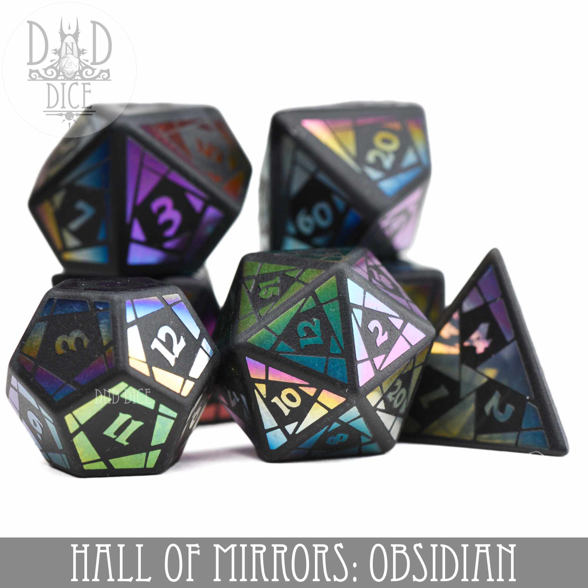 Hall of Mirrors: Obsidian Dice Set (Gift Box)