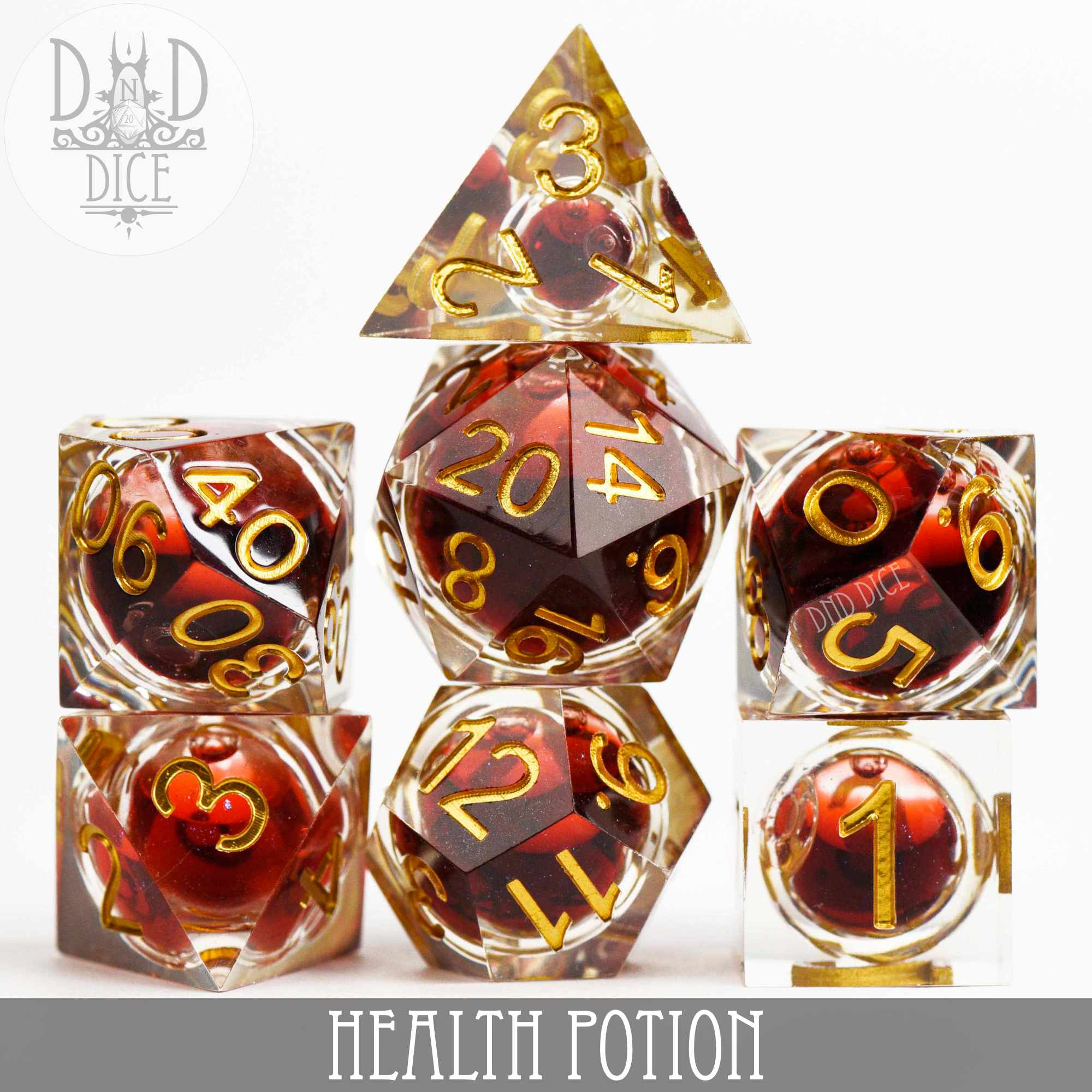 Health Potion Liquid Core Dice Set