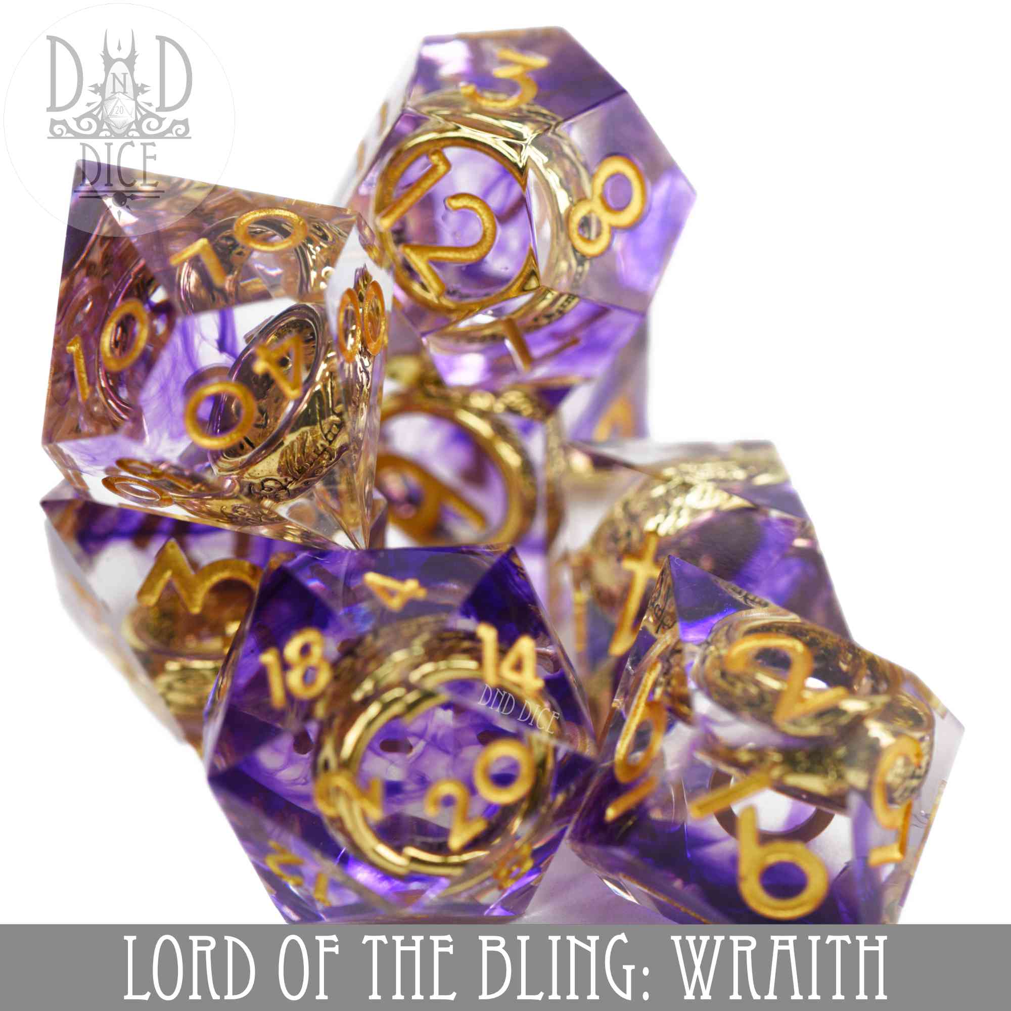 Lord of the Bling: Wraith Handmade Dice Set