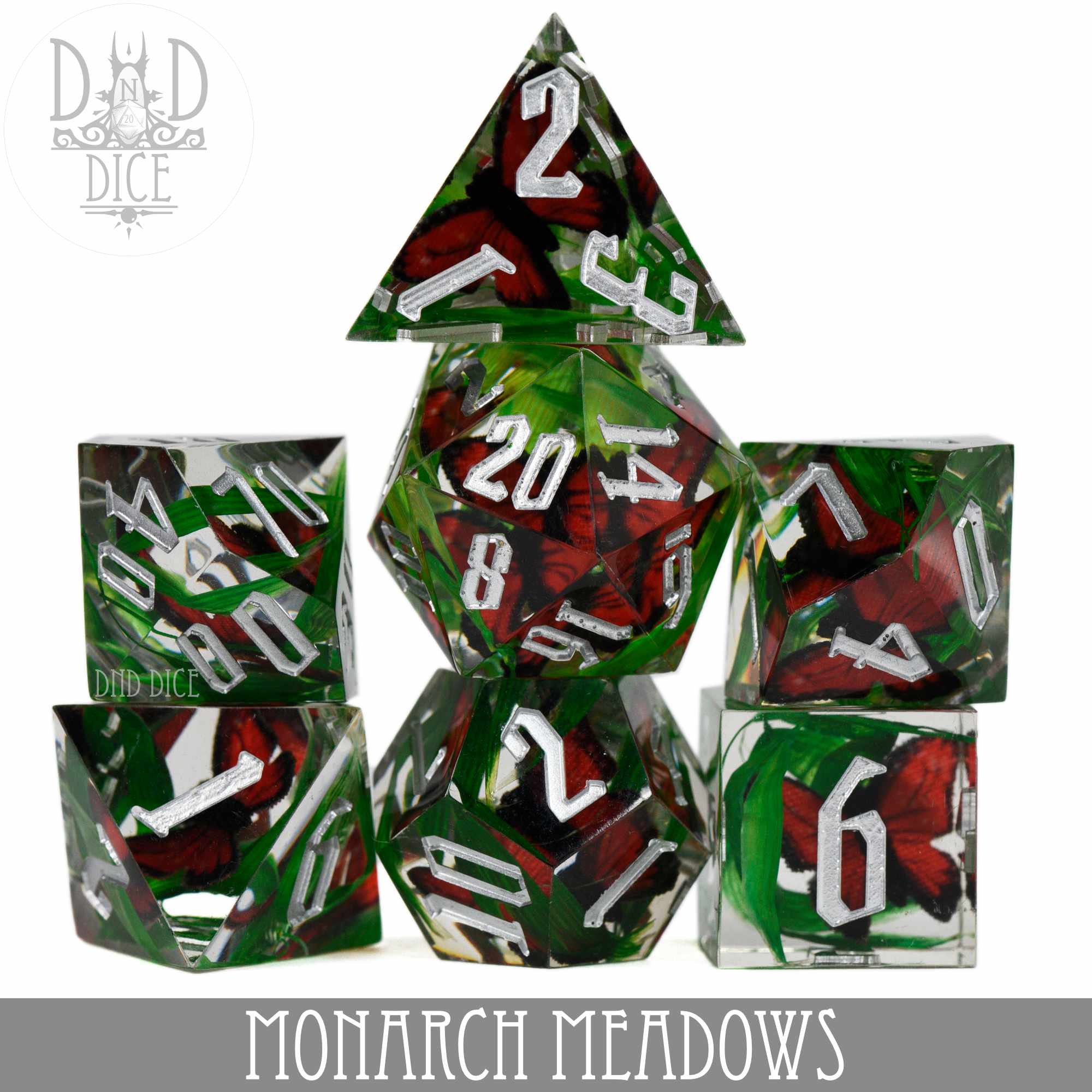 Monarch Meadows Handmade Dice Set