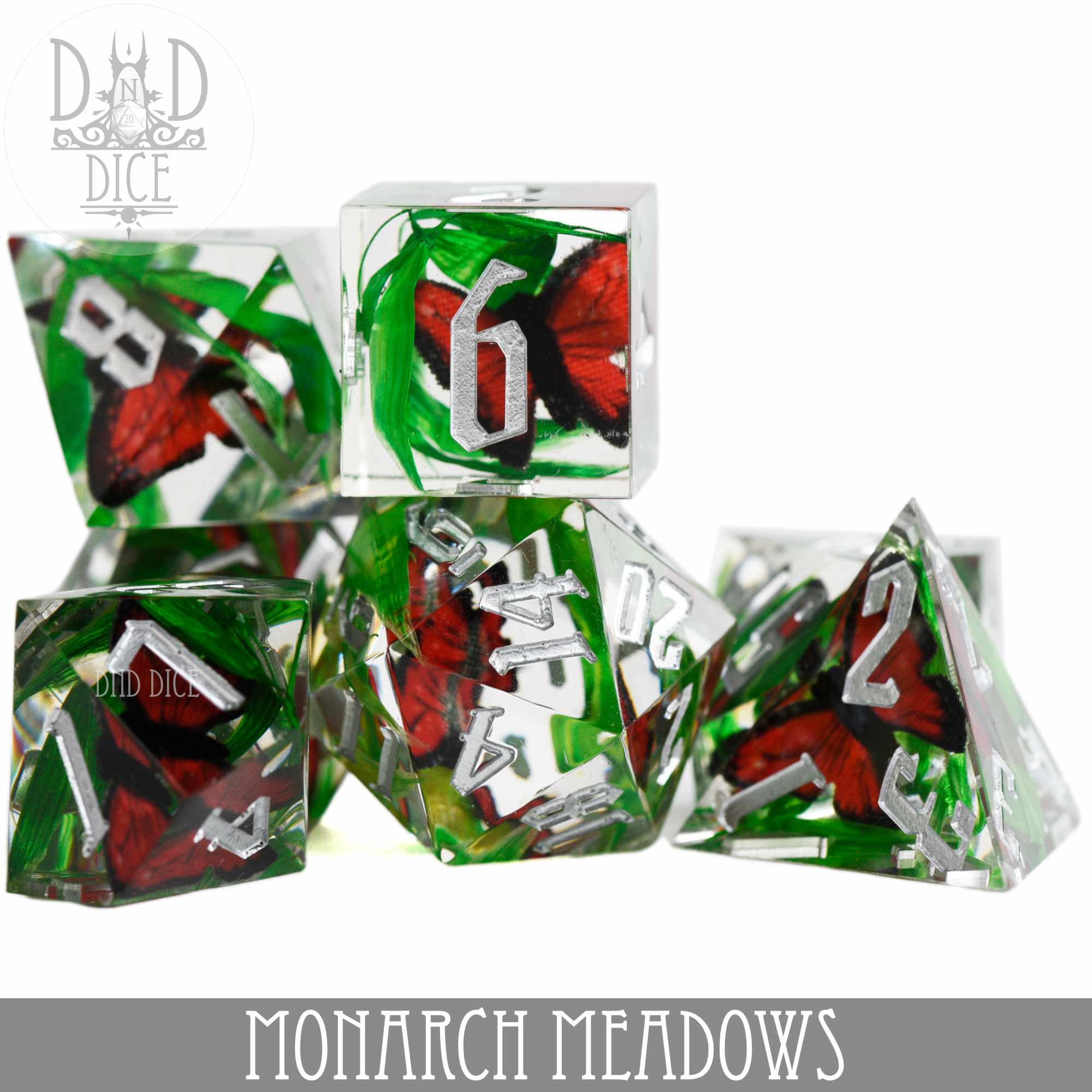 Monarch Meadows Handmade Dice Set