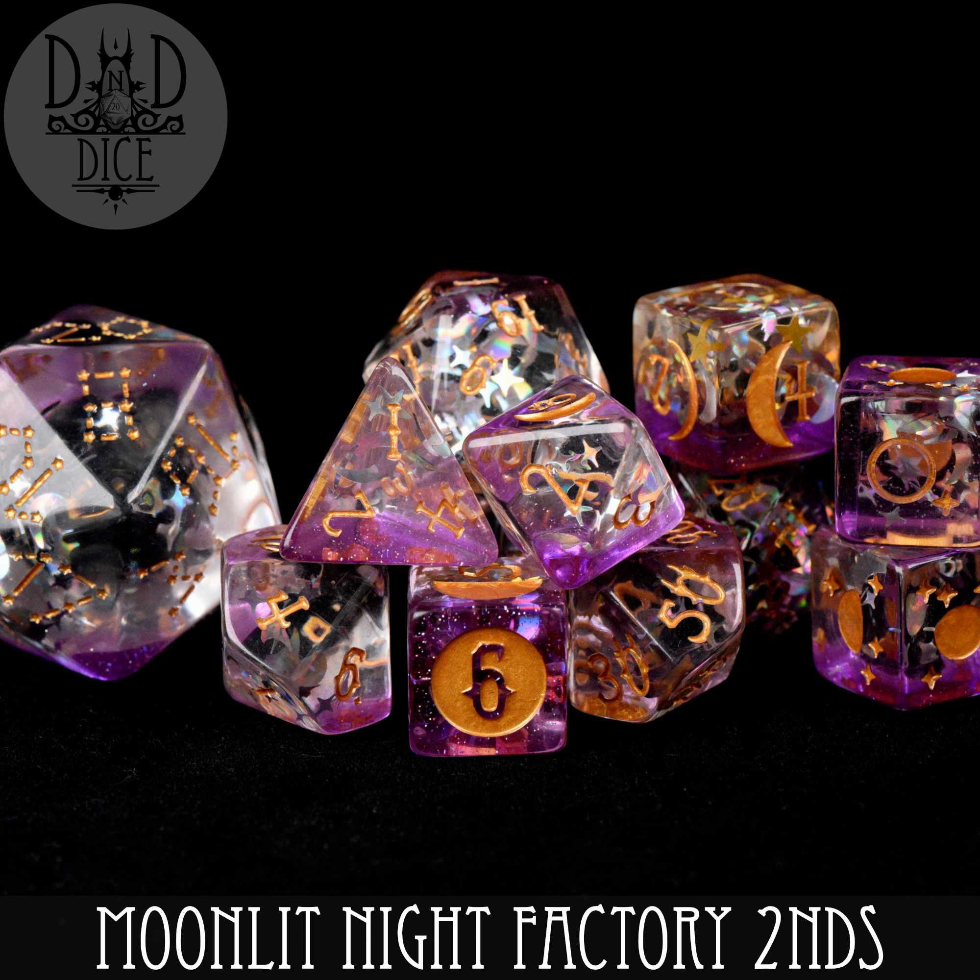 Gemini 18mm 4 Sided D4 Chessex Dice, 6 Pieces - Blue-Steel with White