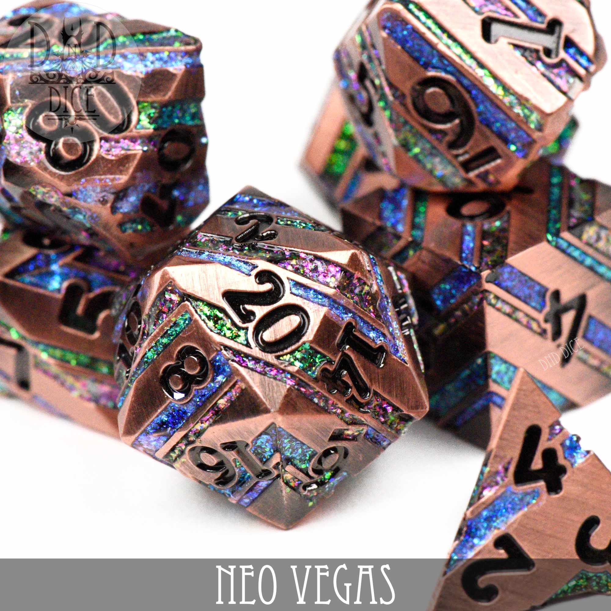 Neo Vegas Metal Dice Set