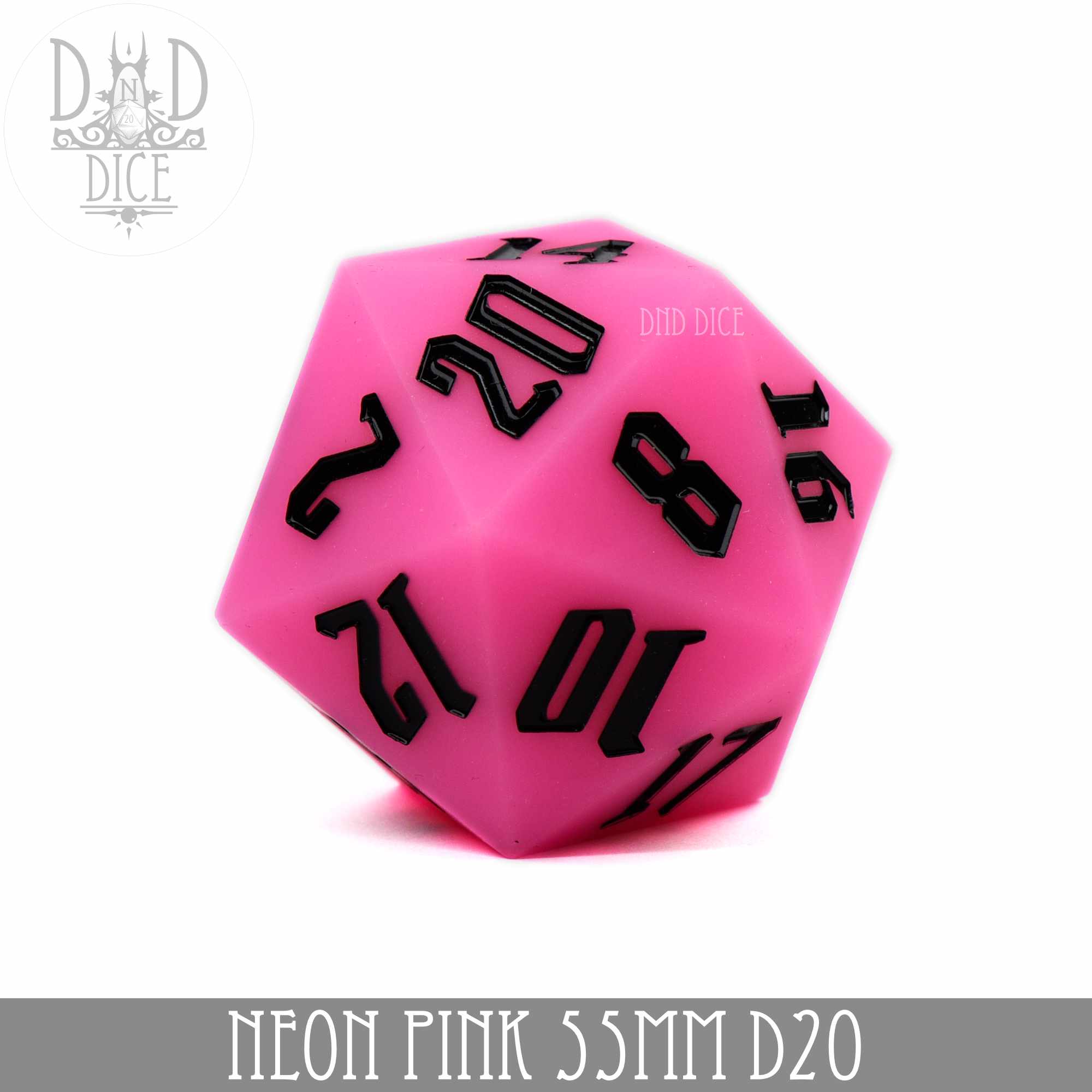 55mm D20 - Neon Pink (Silicone)