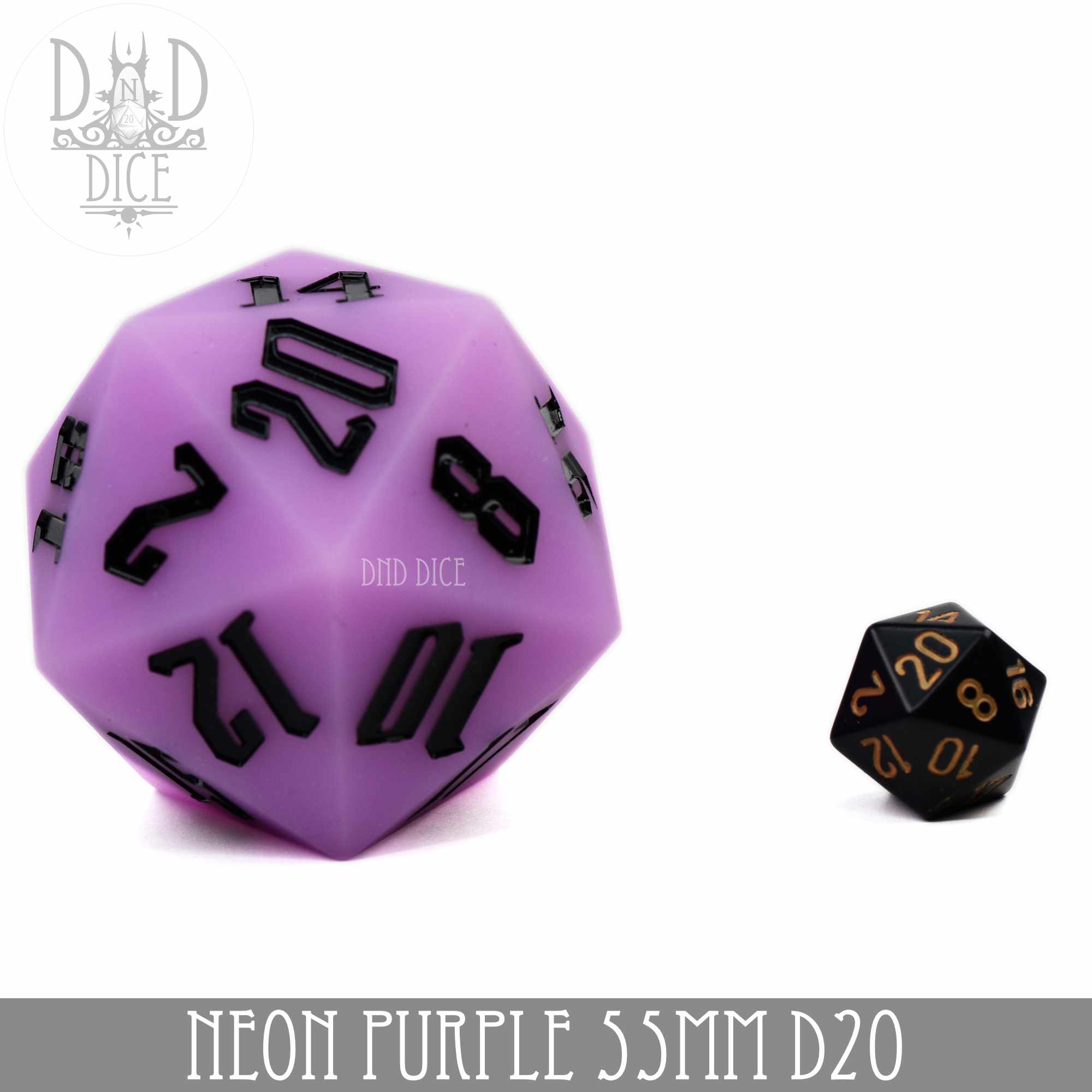 55mm D20 - Neon Purple (Silicone)