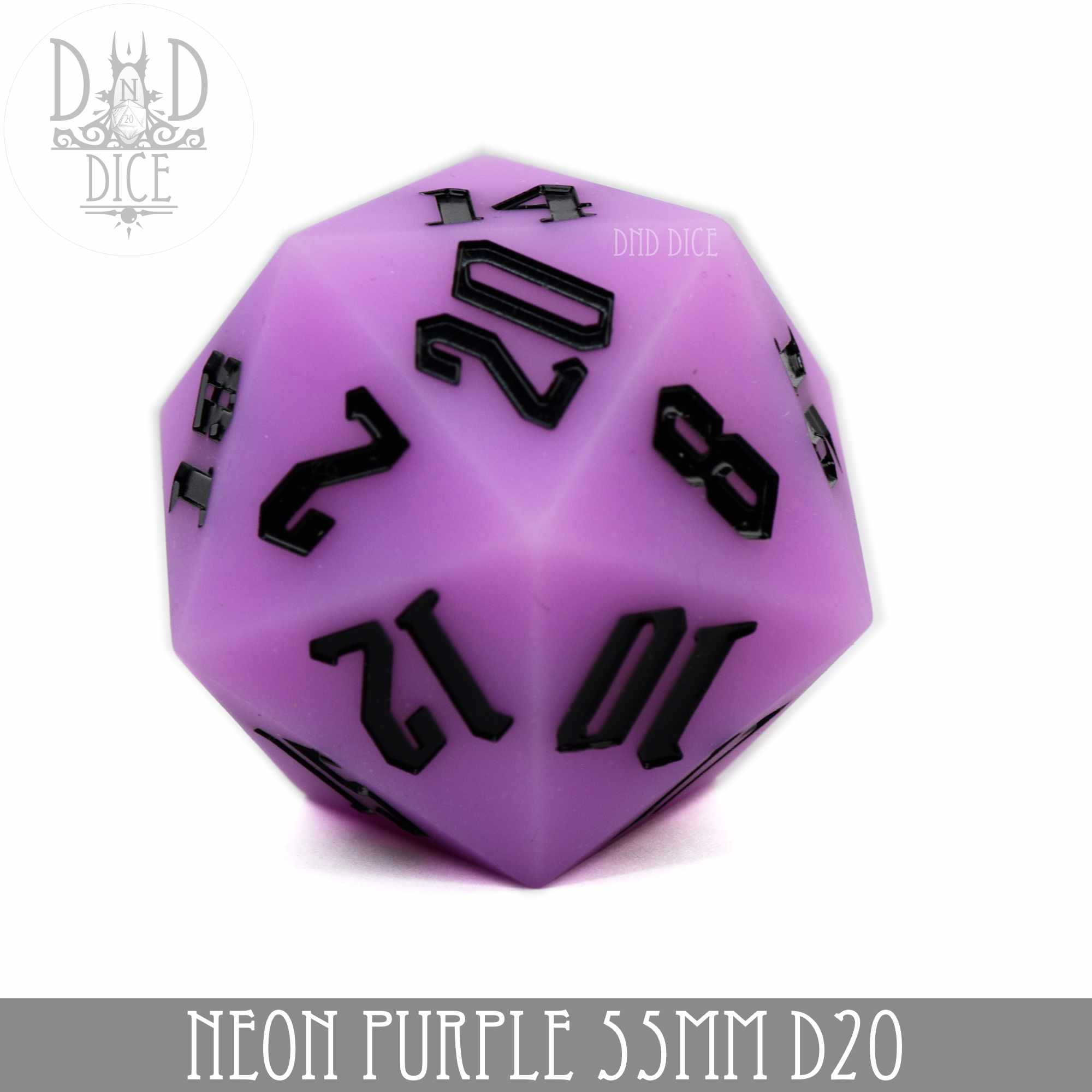 55mm D20 - Neon Purple (Silicone)