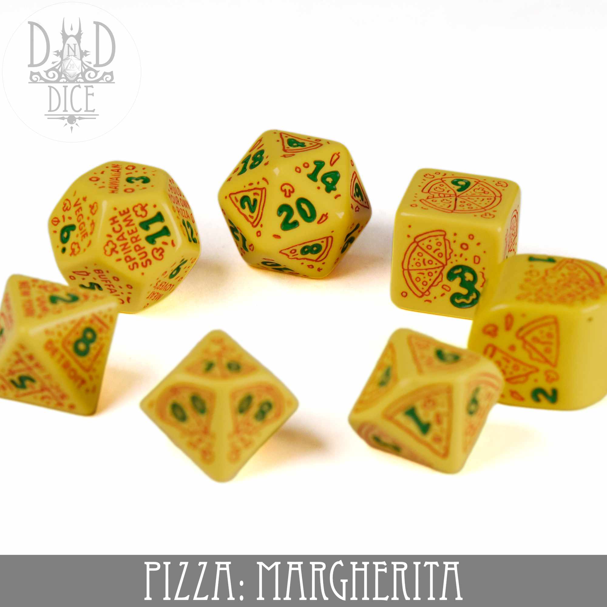 Pizza Margherita Dice Set