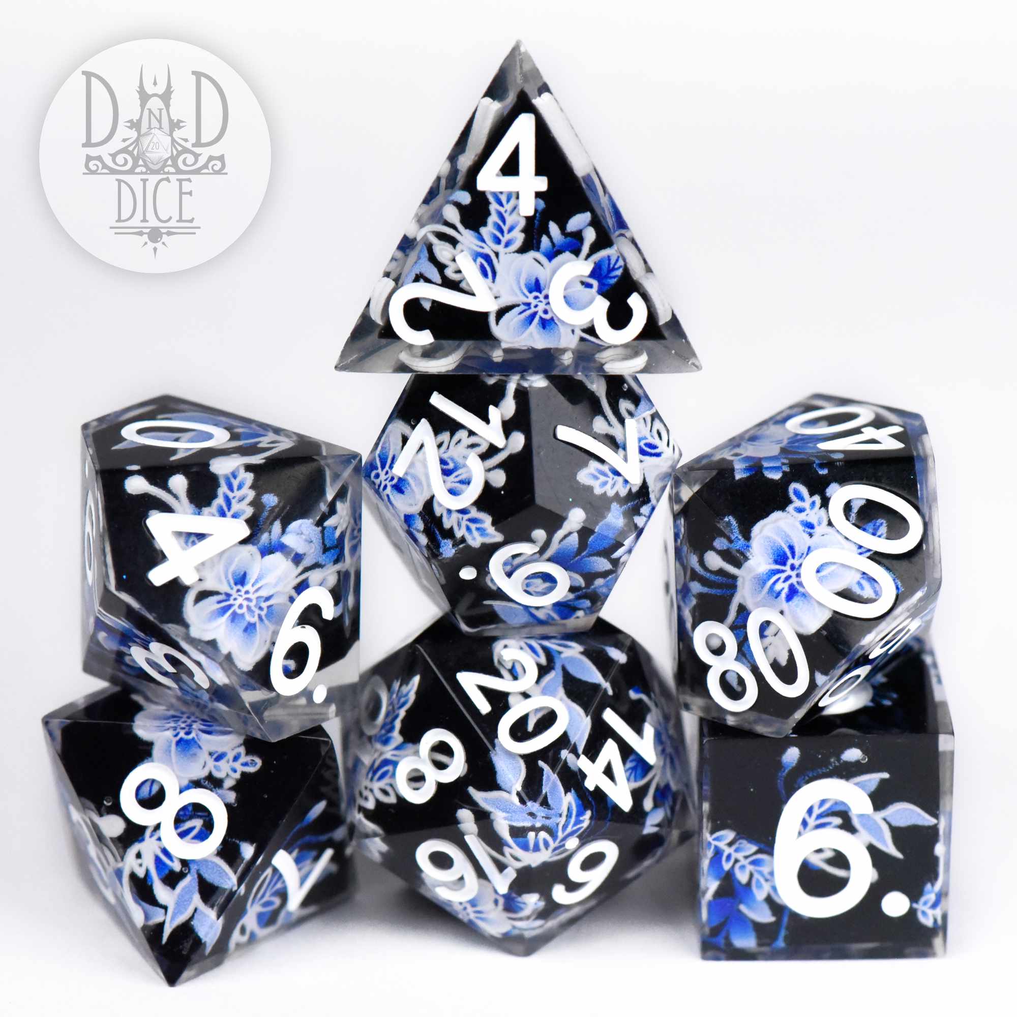 Porcelain Perennial Handmade Dice Set