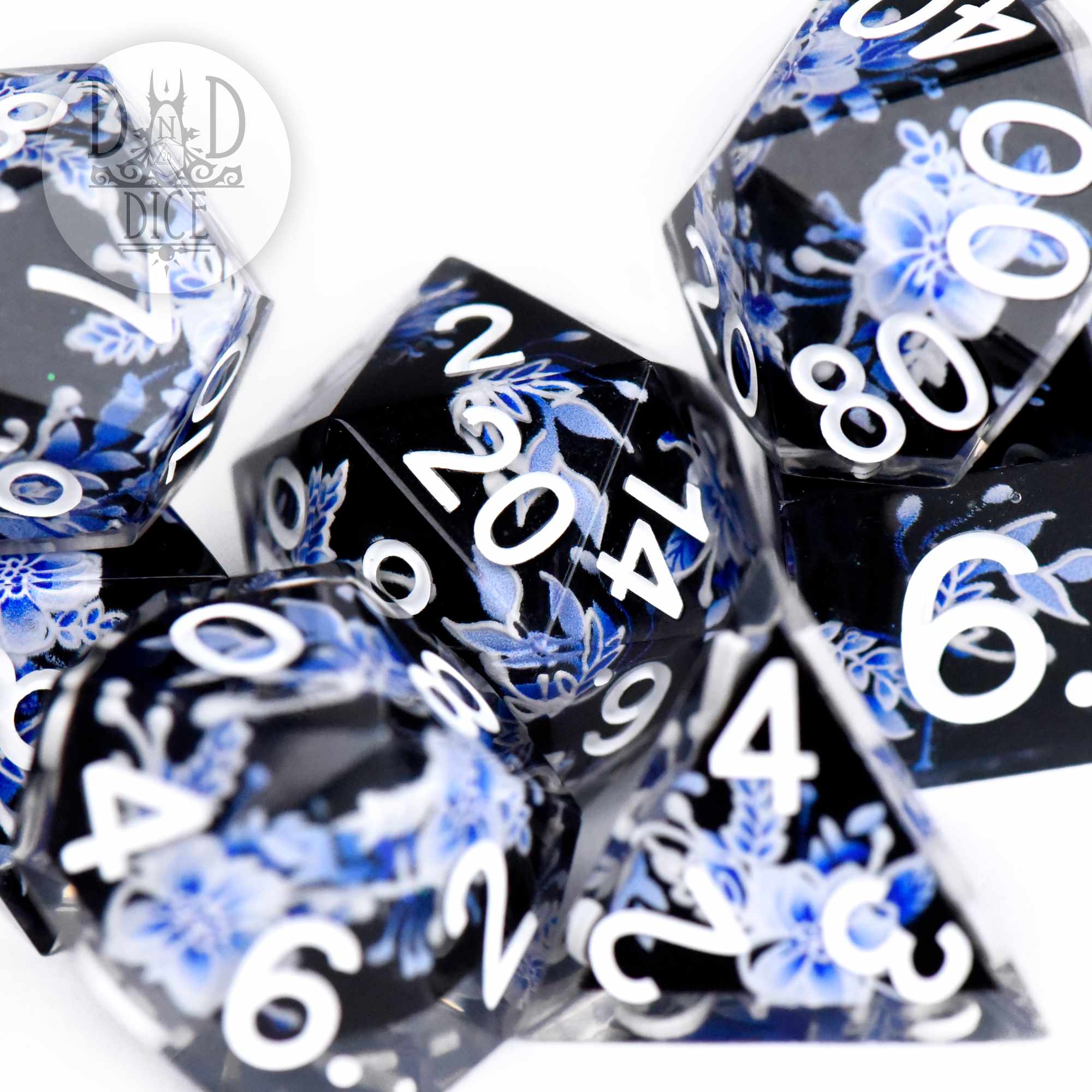 Porcelain Perennial Handmade Dice Set
