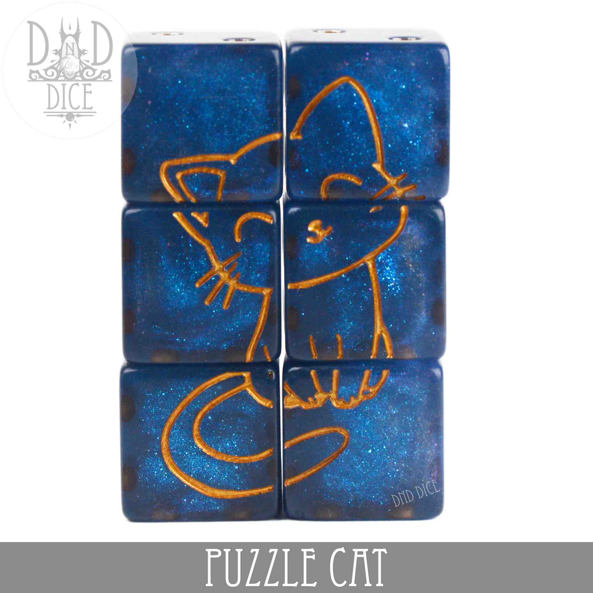 Puzzle Cat 6D6 Dice Set