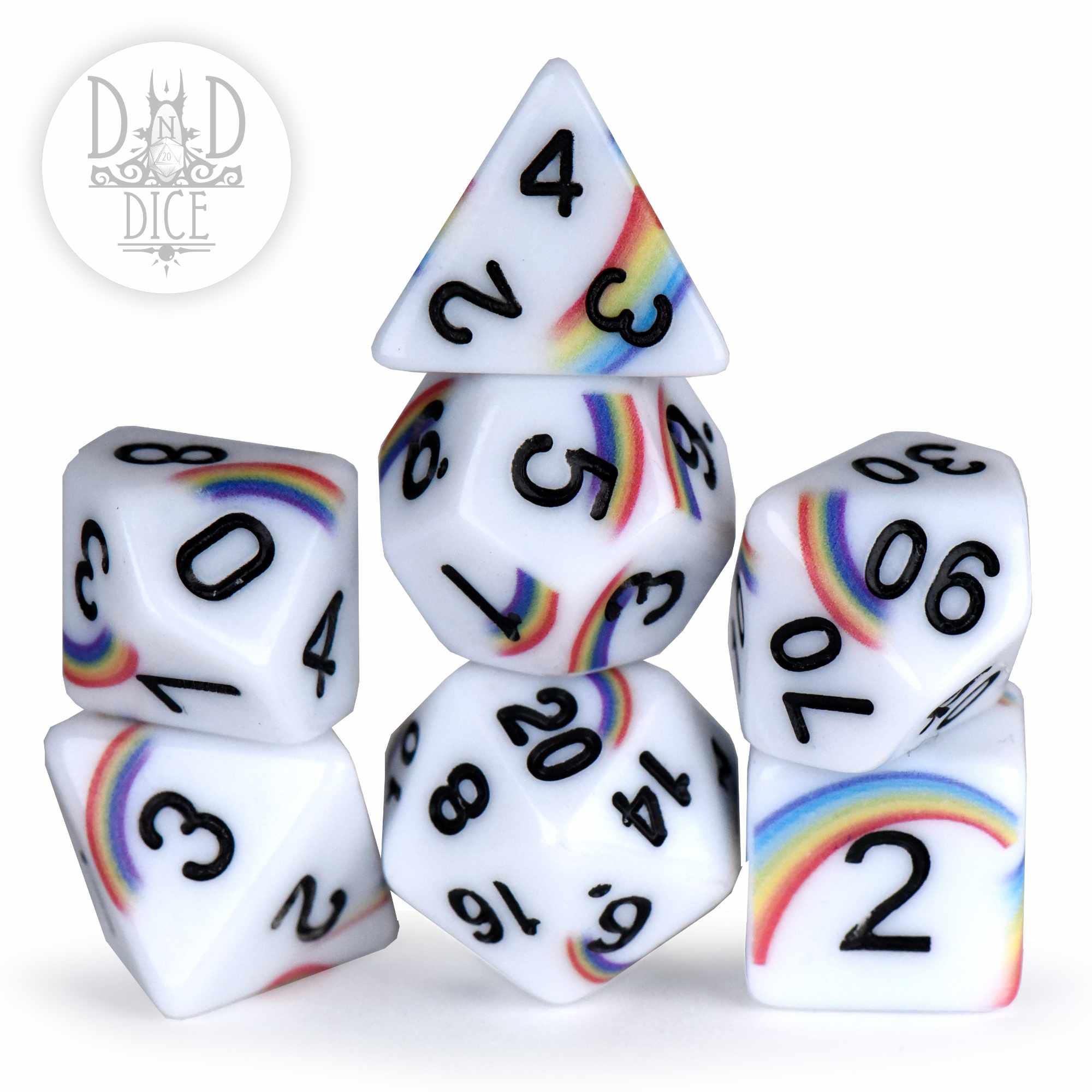 Rainbow Doodles Dice Set (Black Friday)
