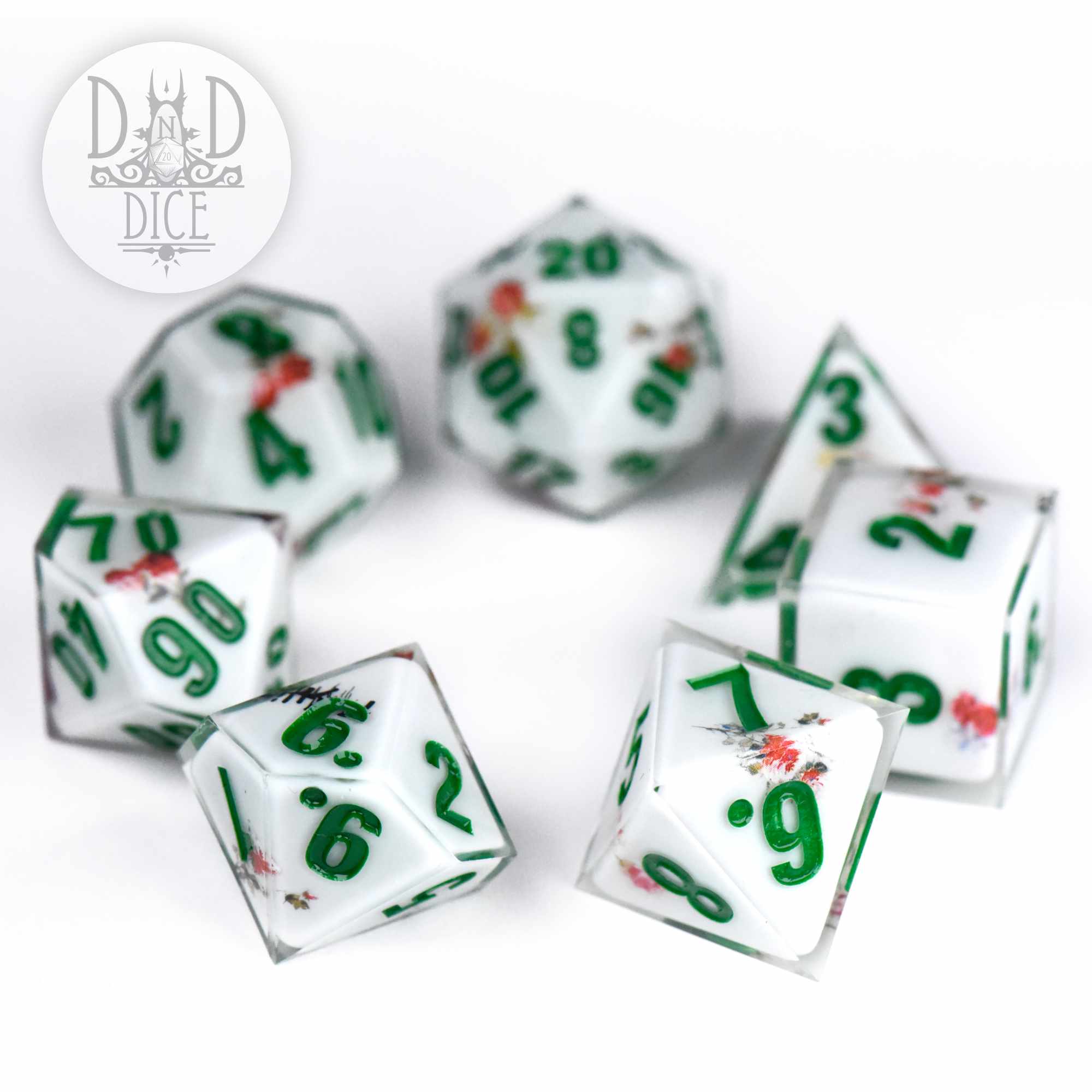 Rose Tattoo Handmade Dice Set