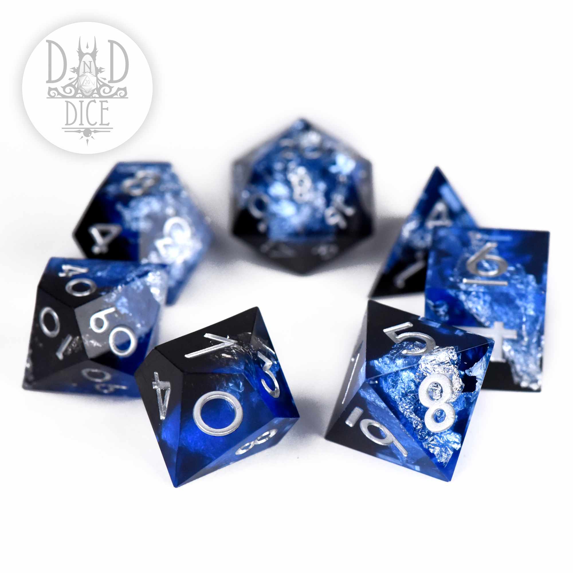 Silver Seas Handmade Dice Set