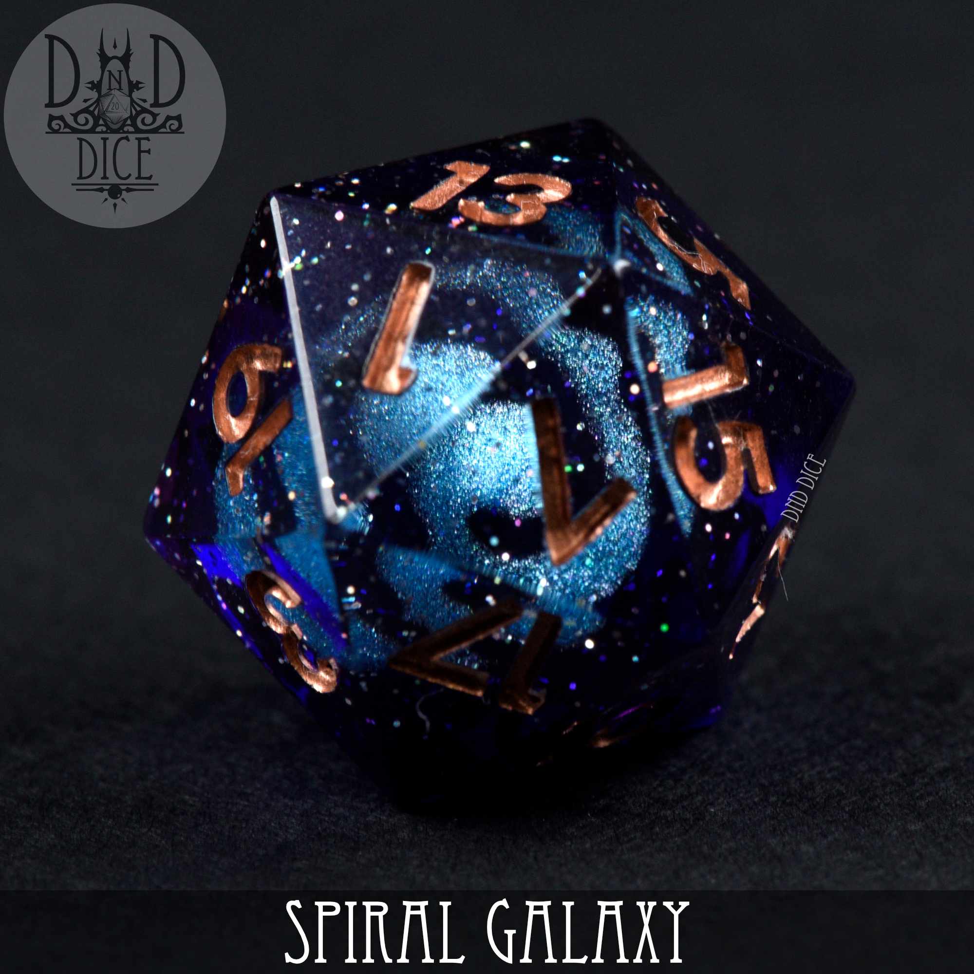 Spiral Galaxy Handmade Dice Set