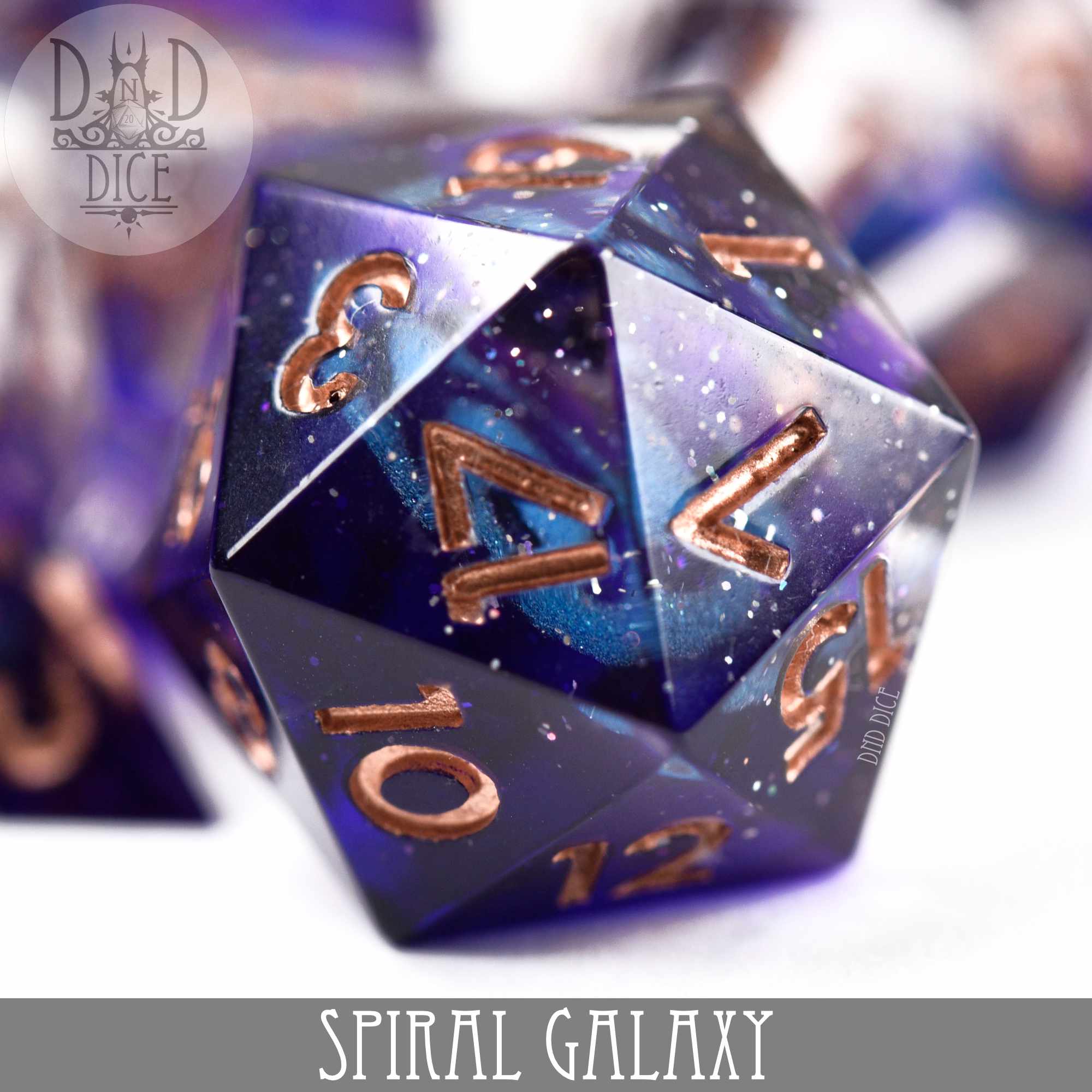 Spiral Galaxy Handmade Dice Set