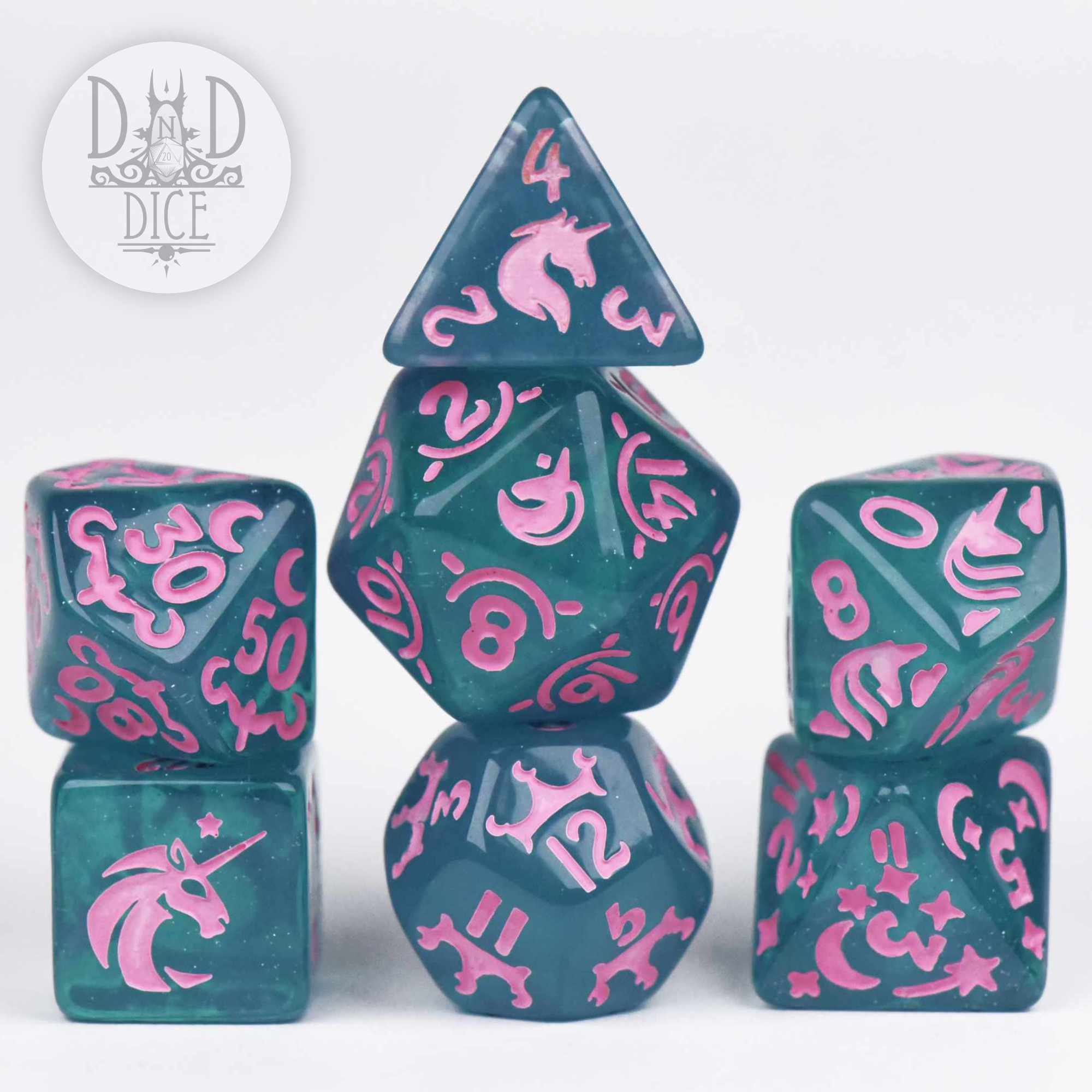 Unicorn Princess Dice Set