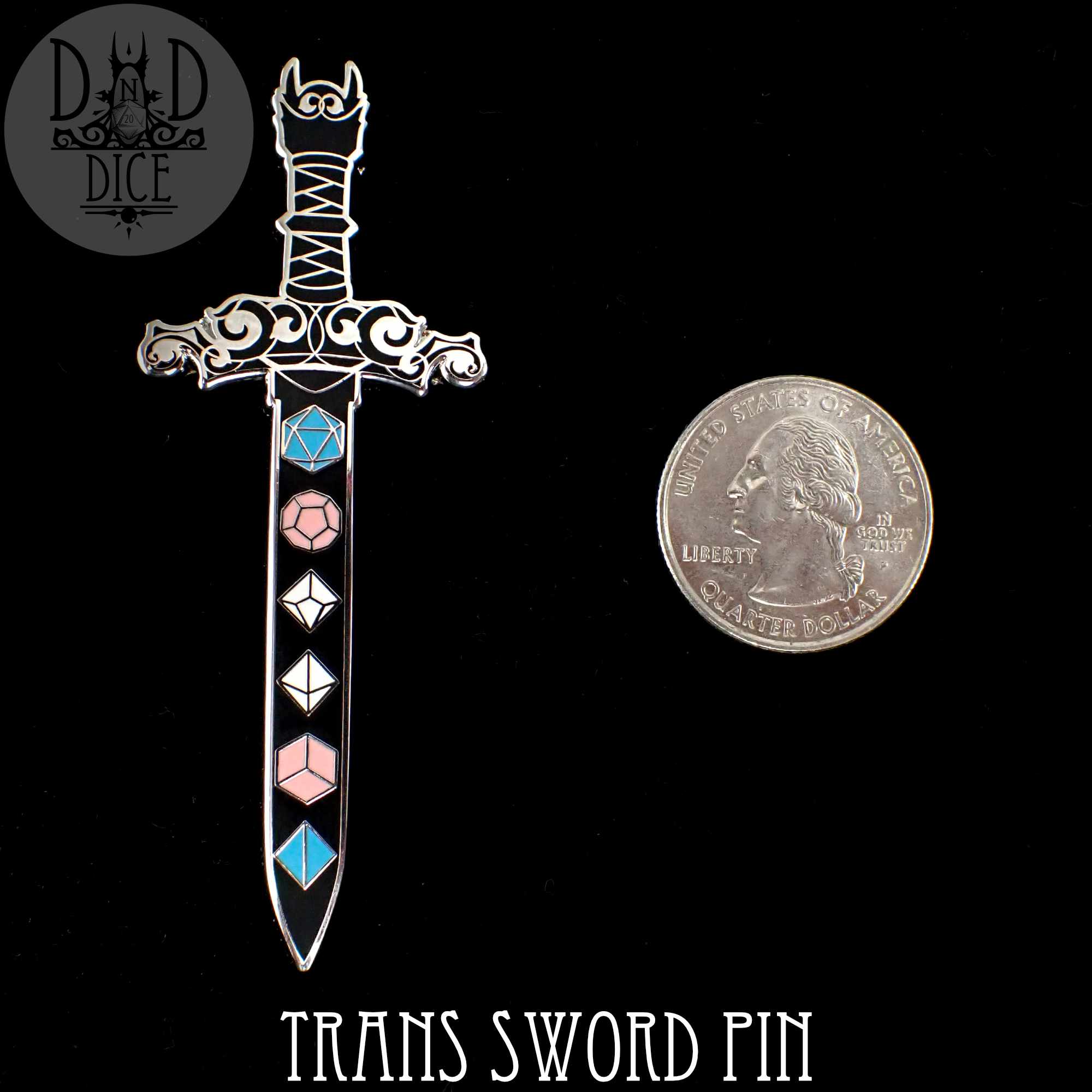 Trans Sword Enamel Pin