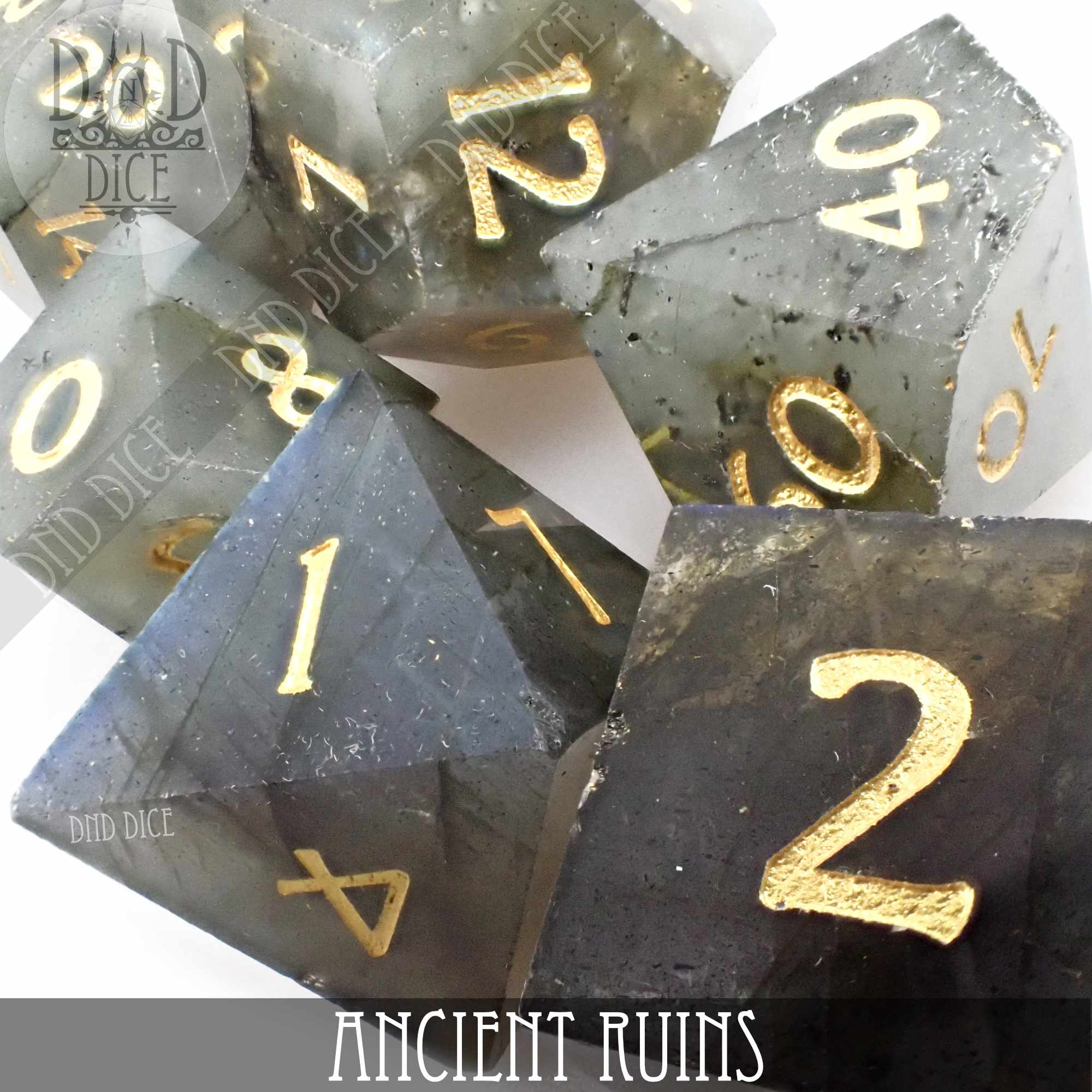 Ancient Ruins Labradorite Dice Set (Gift Box)