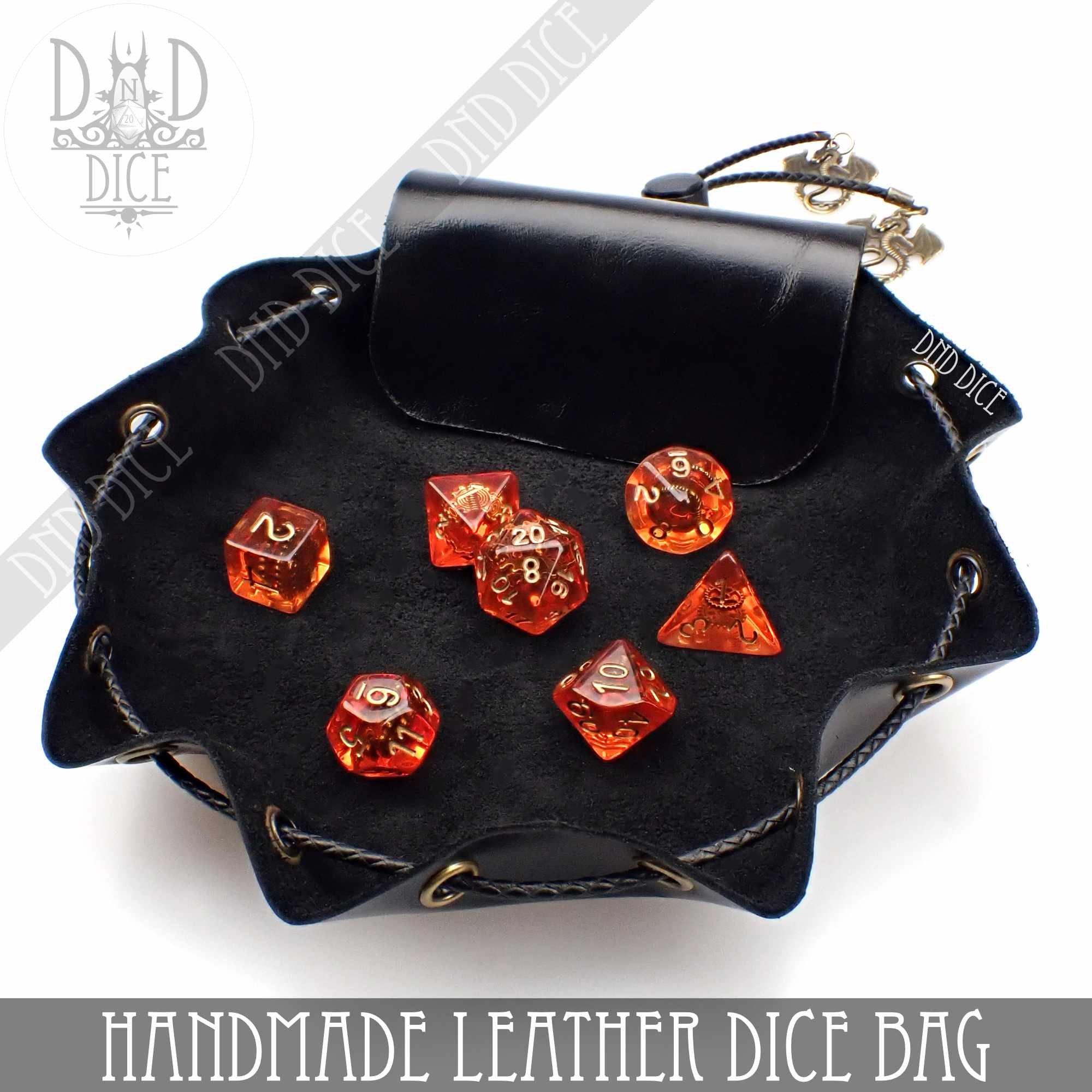 Italian Leather Dice Bag / Tray (Handmade)