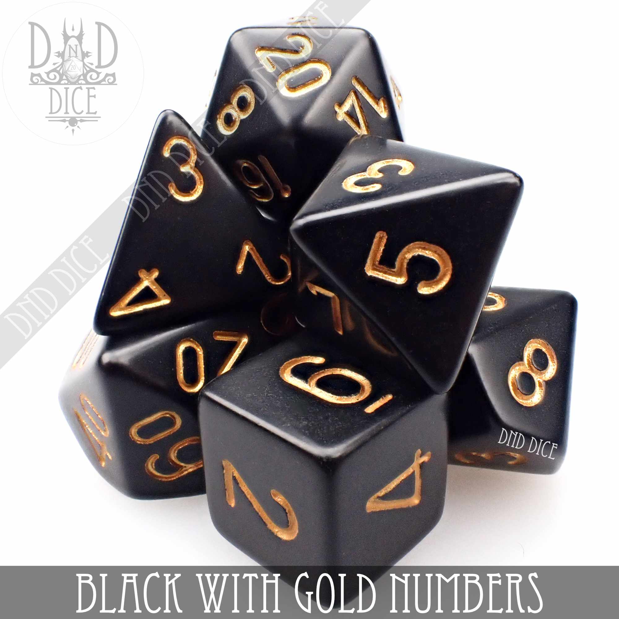 Black with Gold Numbers Build Your Own Set