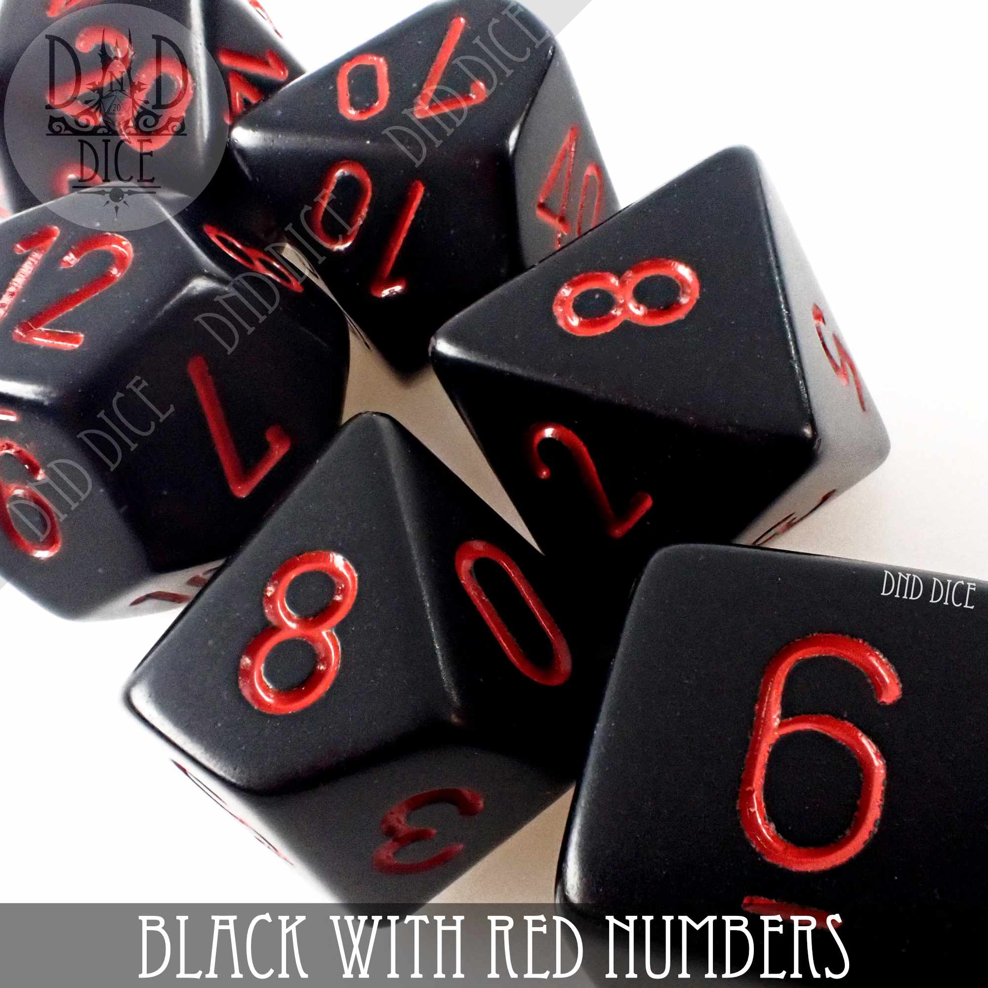 Black with Red Numbers Build Your Own Set